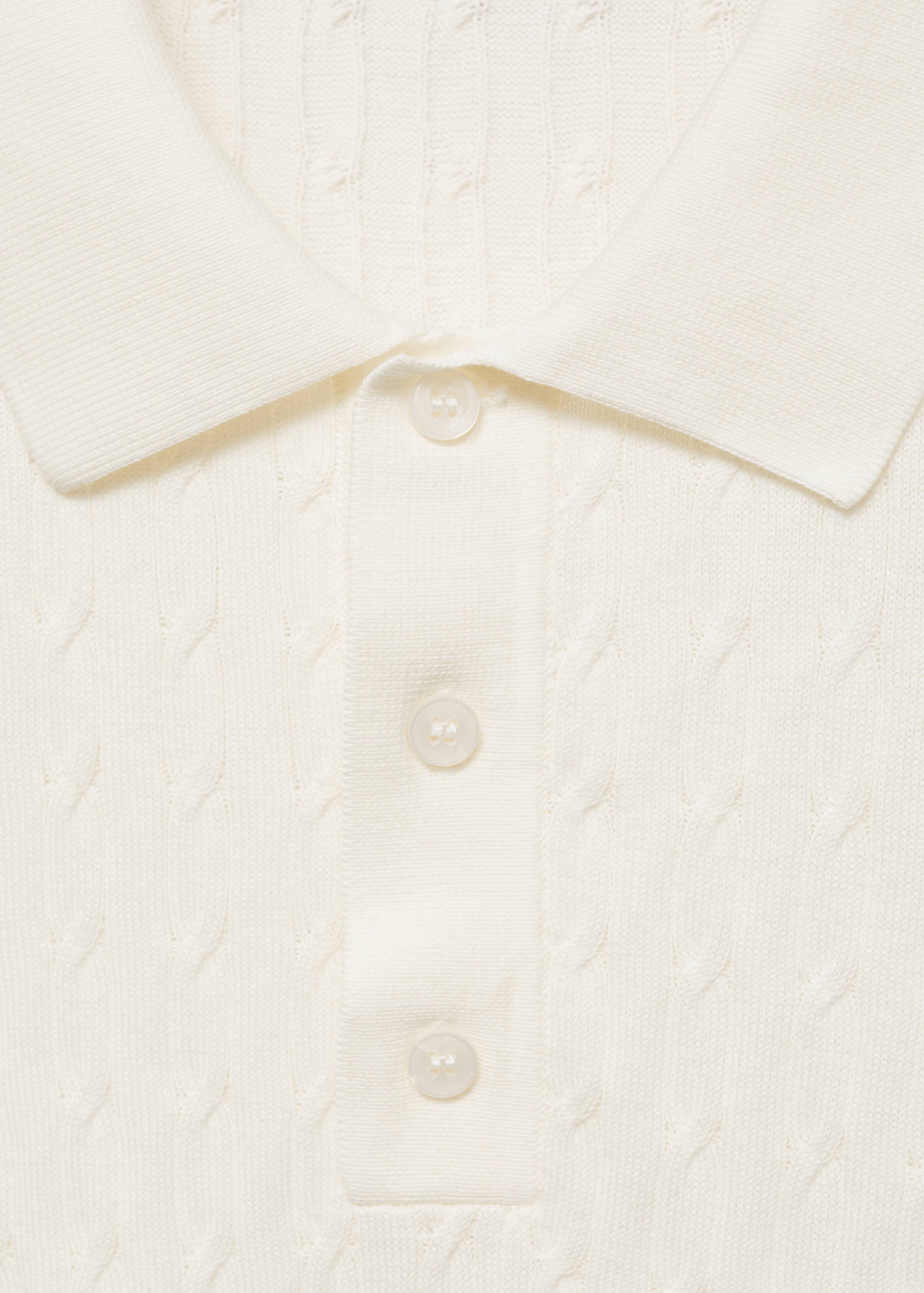 Polo de malha entrançada de 100% algodão - Pormenor do artigo 8