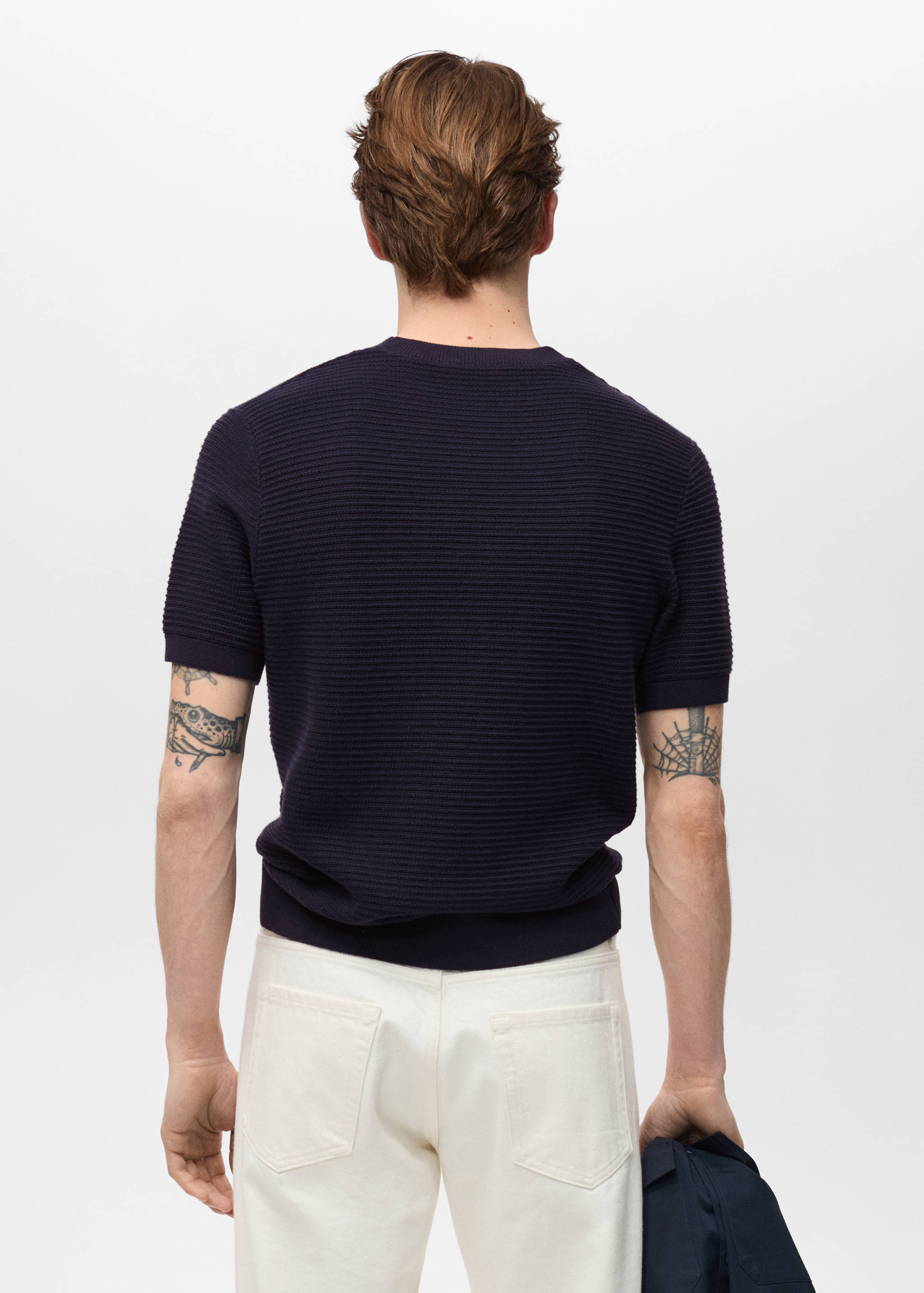 T-shirt maille fine structure - Verso de l’article