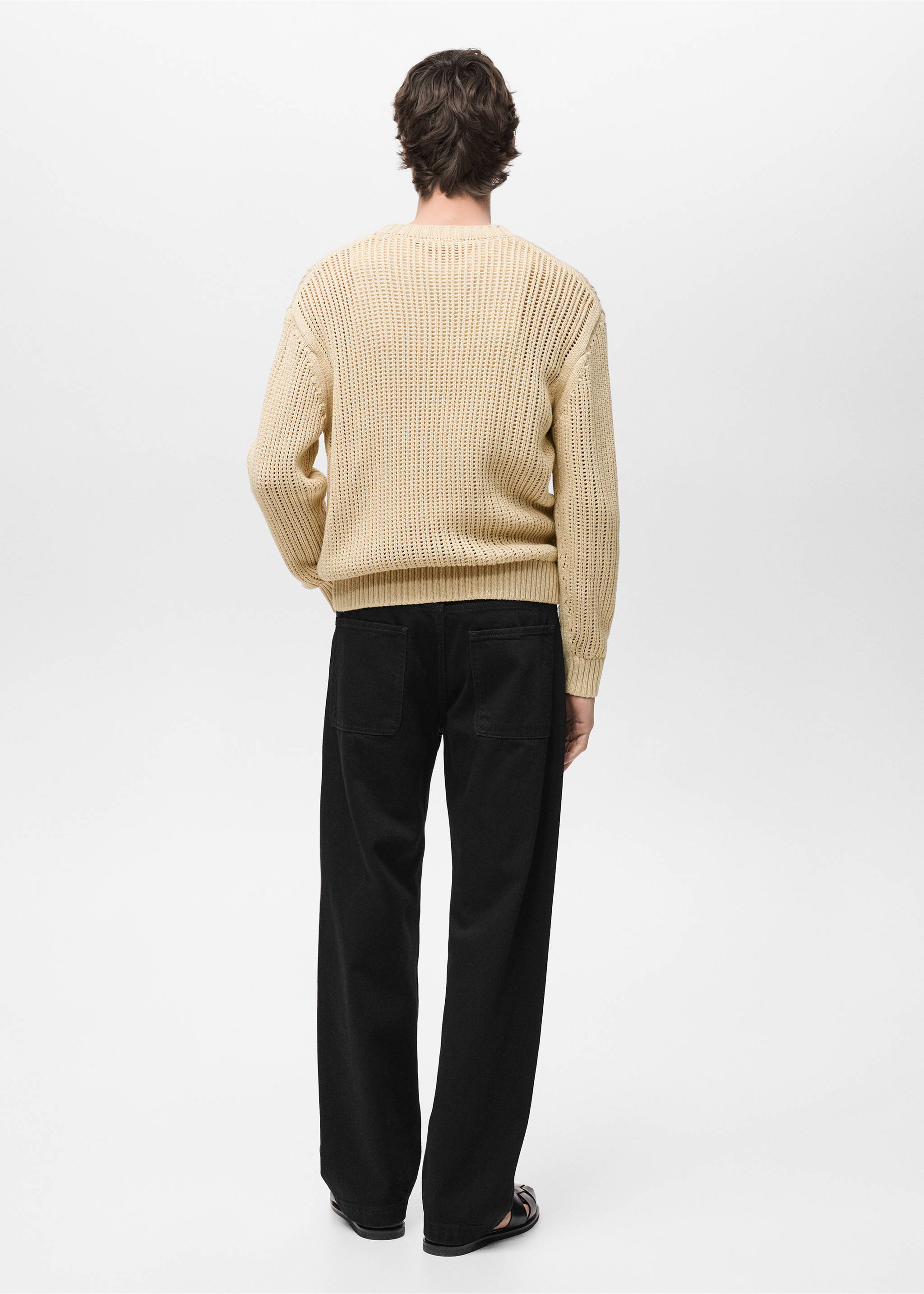 Loose-fit jeans - Reverse of the article, Black denim. Ref: 87034418-00.