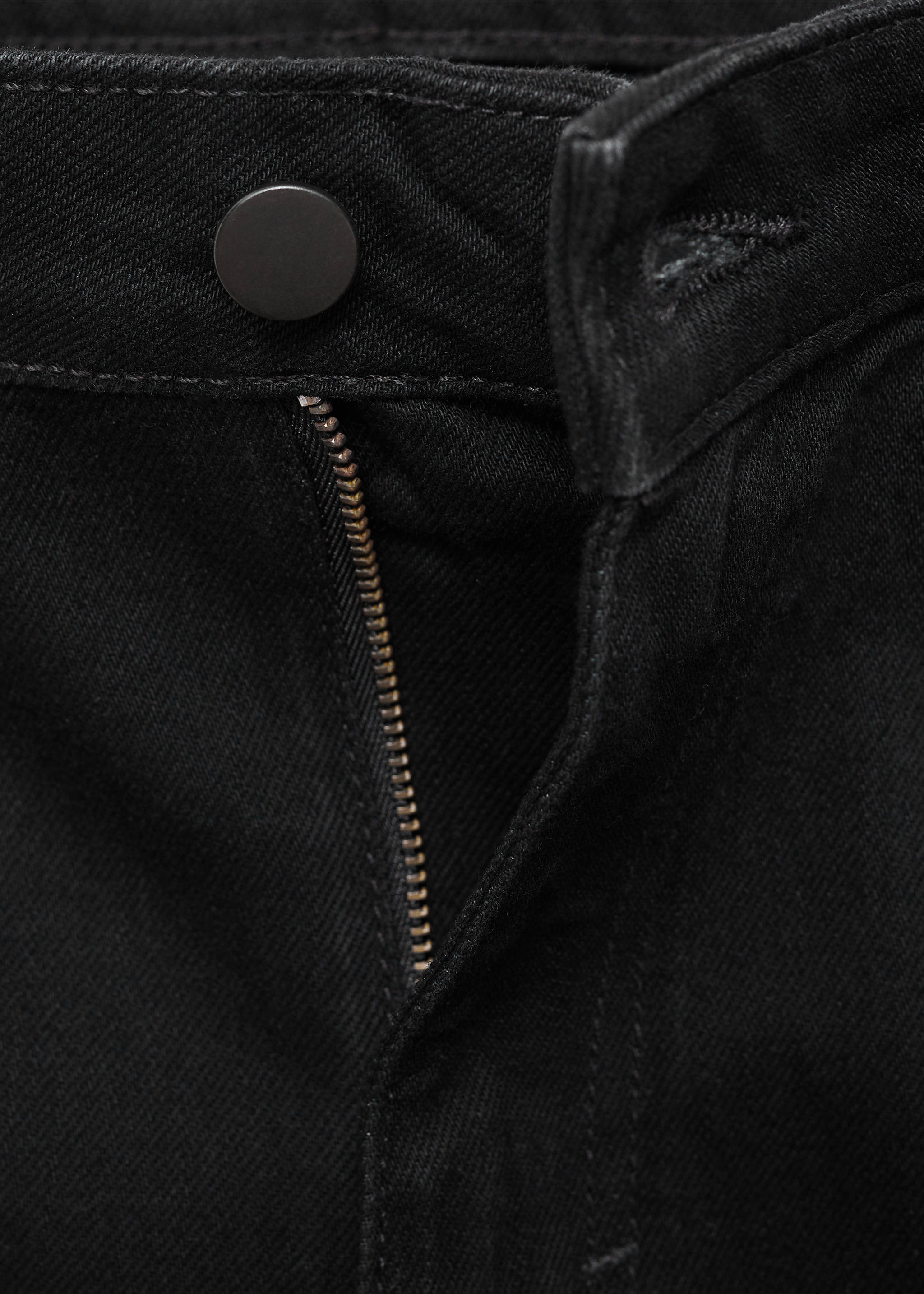 Loose-fit jeans - Details of the article 8, Black denim. Ref: 87034418-00.