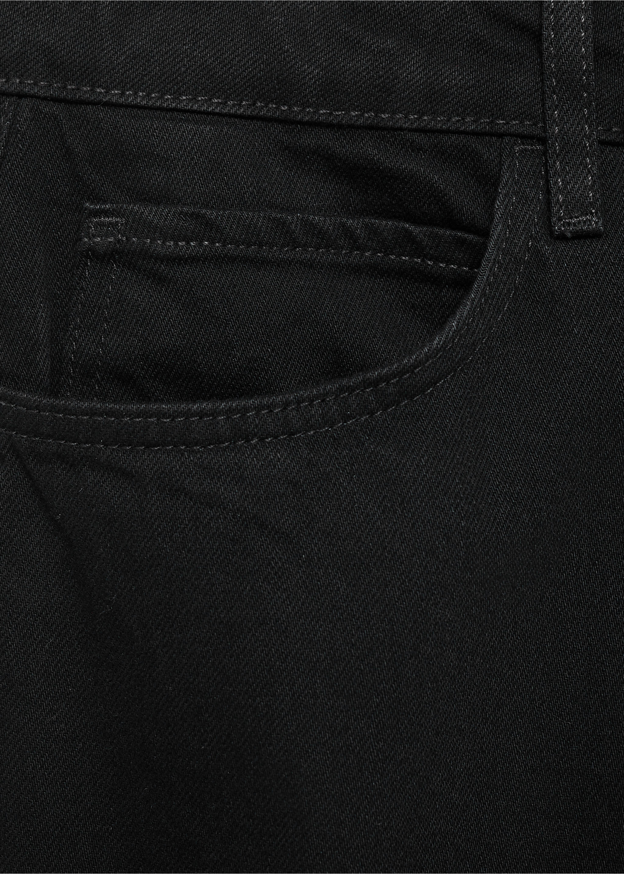 Loose-fit jeans - Details of the article 0, Black denim. Ref: 87034418-00.