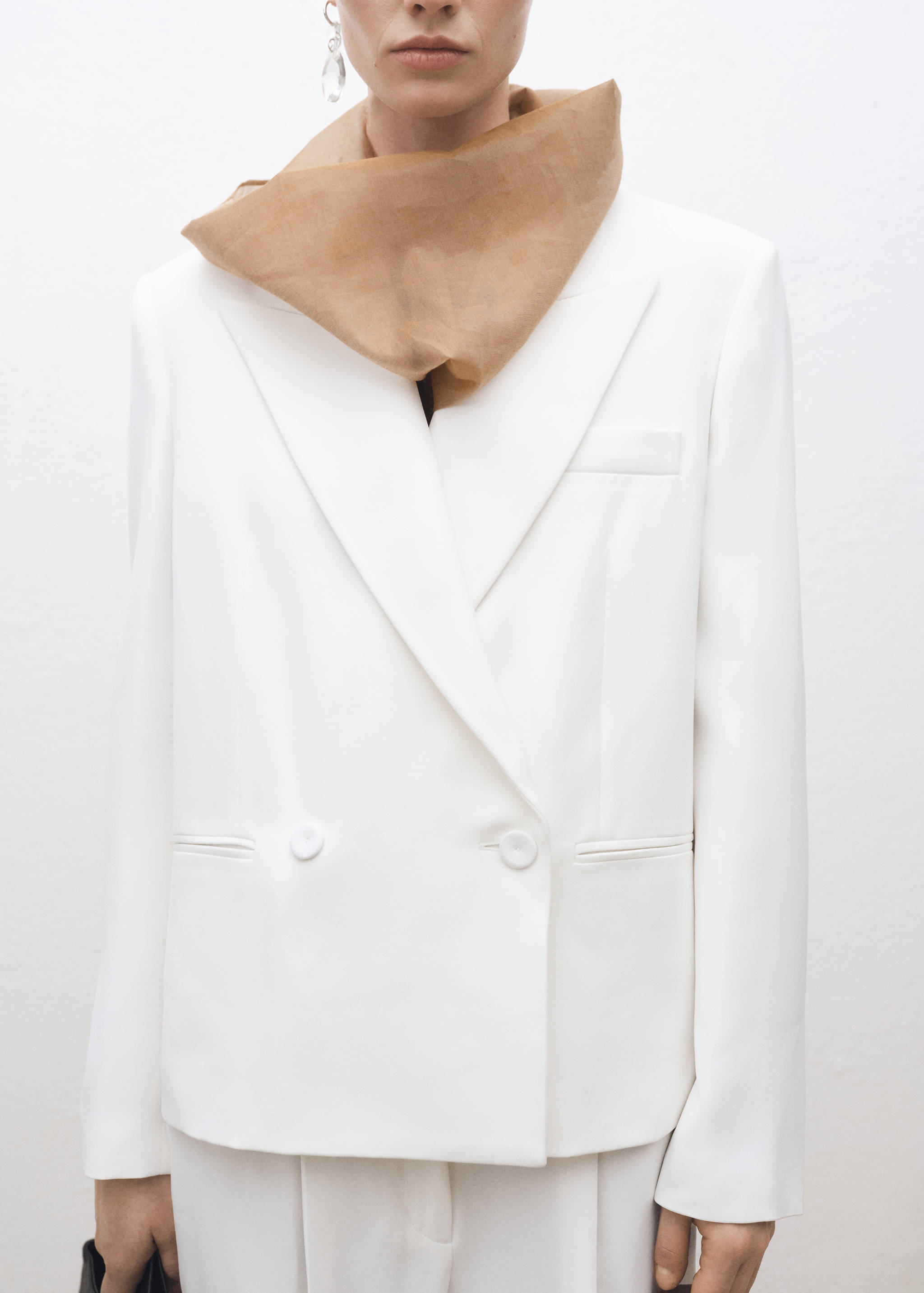 Oversized double-breasted suit jacket - Medium plane