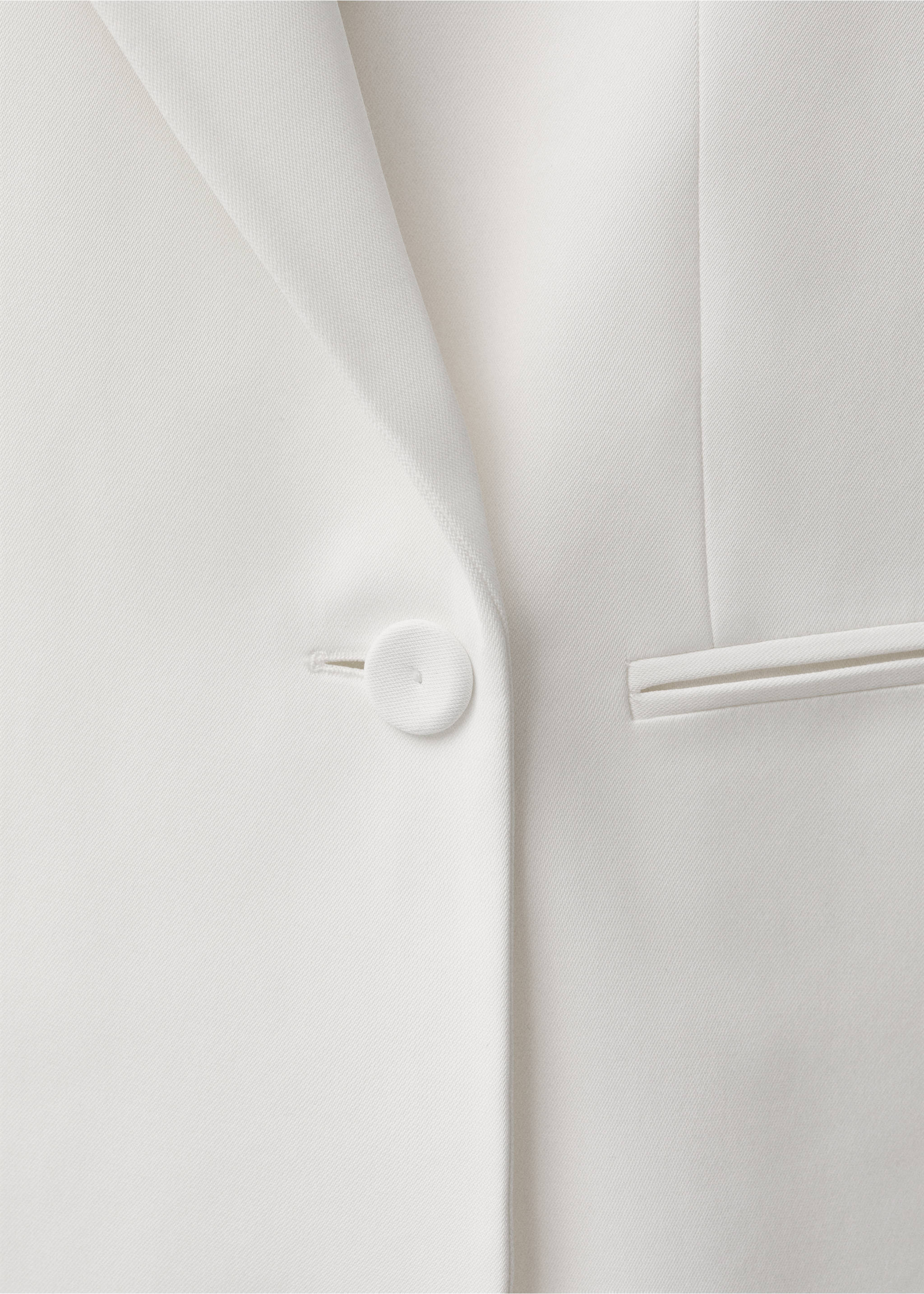 Oversized double-breasted suit jacket - Details of the article 8, White. Ref: 87034421-00.