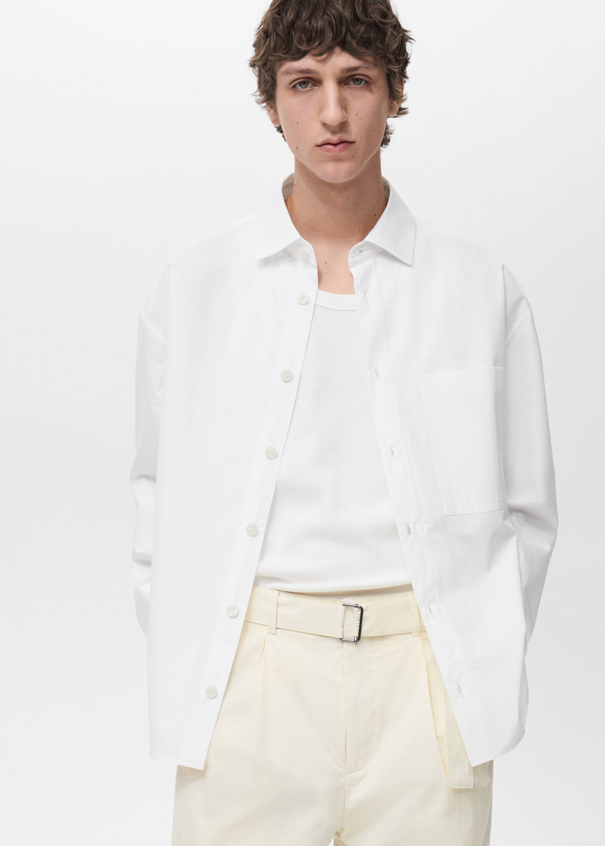 100% cotton relaxed-fit shirt - Medium plane