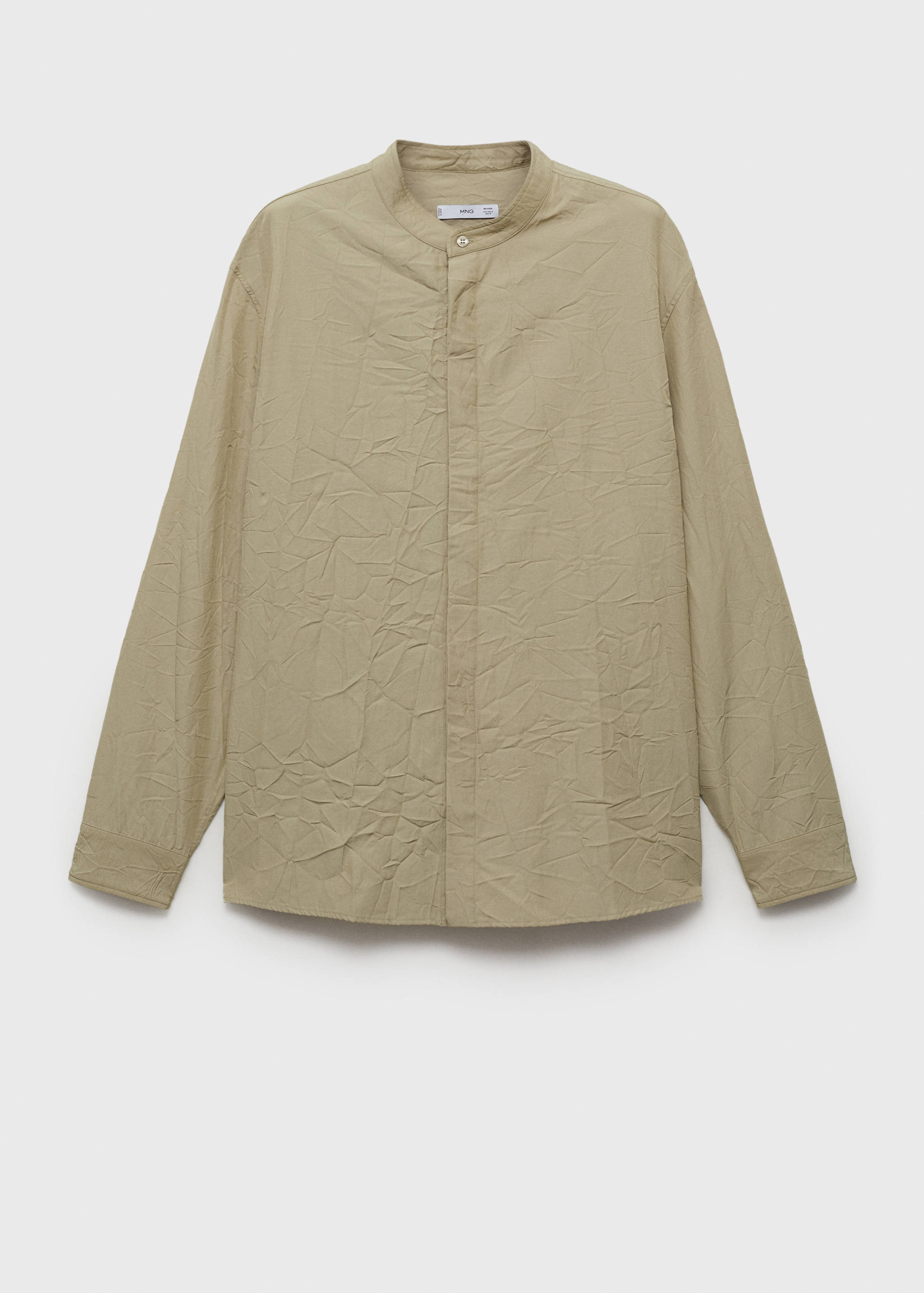 Chemise col mao effet froissé - Article sans modèle