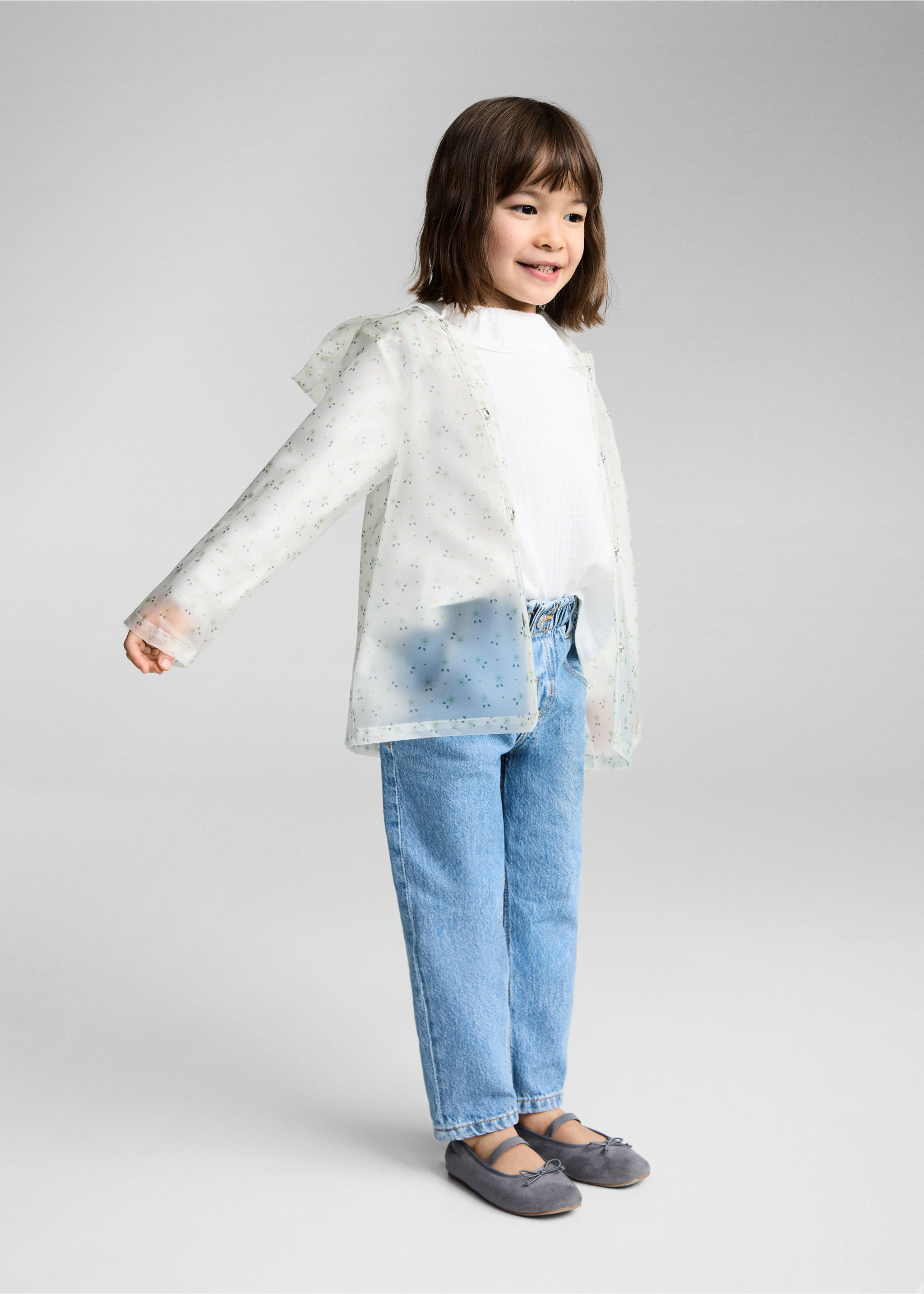 Durchsichtige Waterproof-Jacke - Allgemeine Ansicht, Weiß. Ref: 87034781-00.