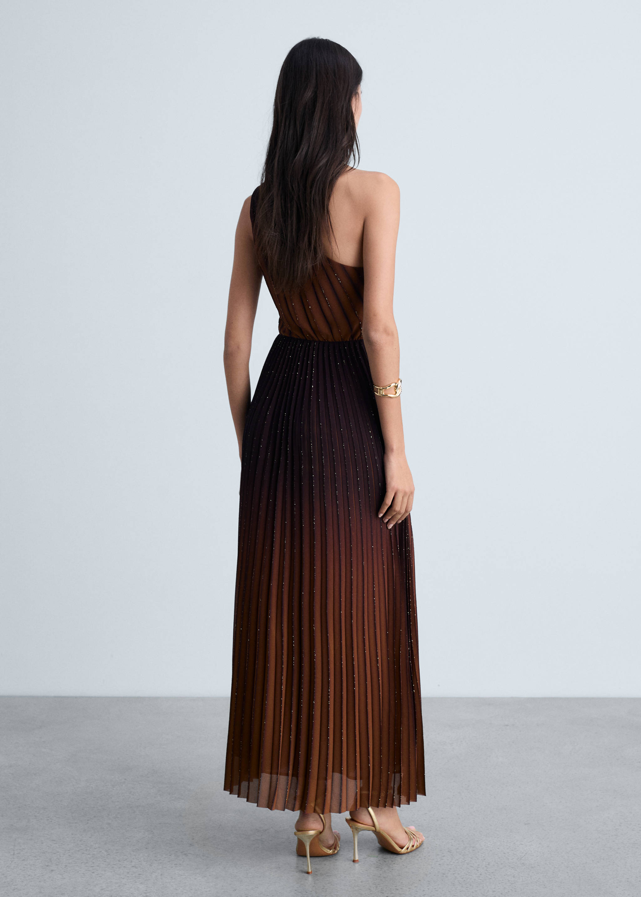 Gradient-effect pleated dress - Reverse of the article