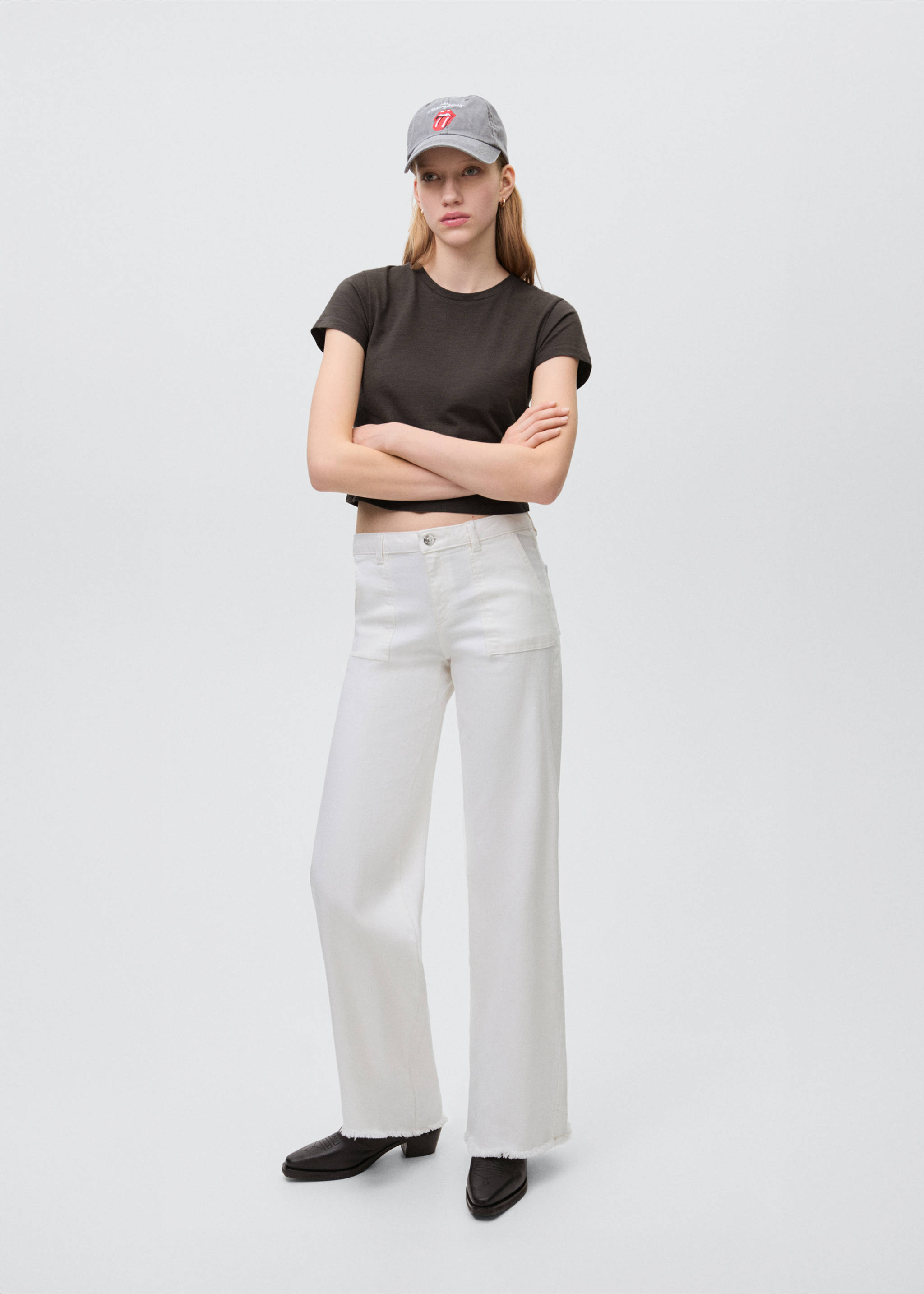 T-shirt nœud - Plan général, Gris anthracite. Ref: 87034783-00.