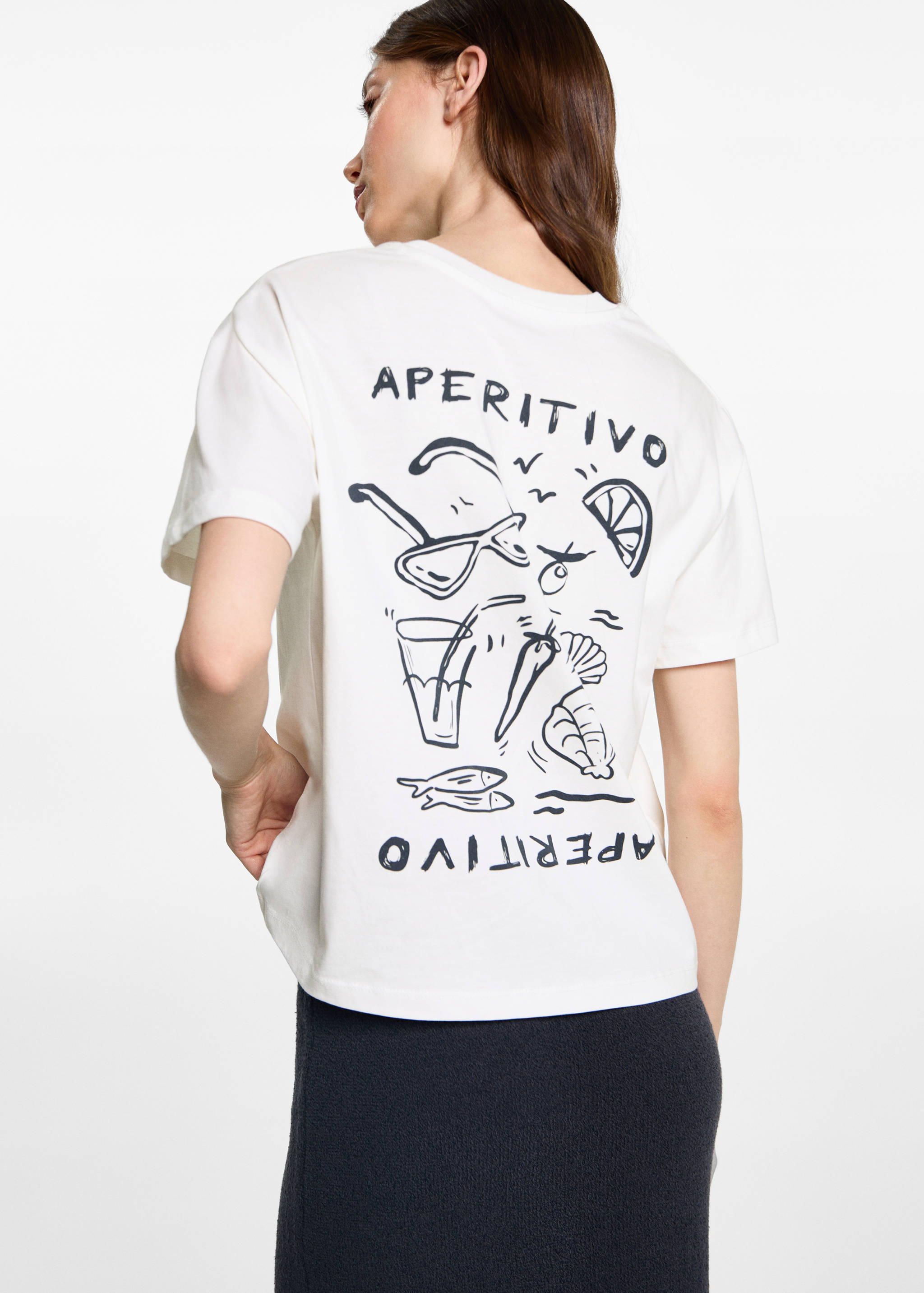 Camiseta estampada algodón - Reverso del artículo