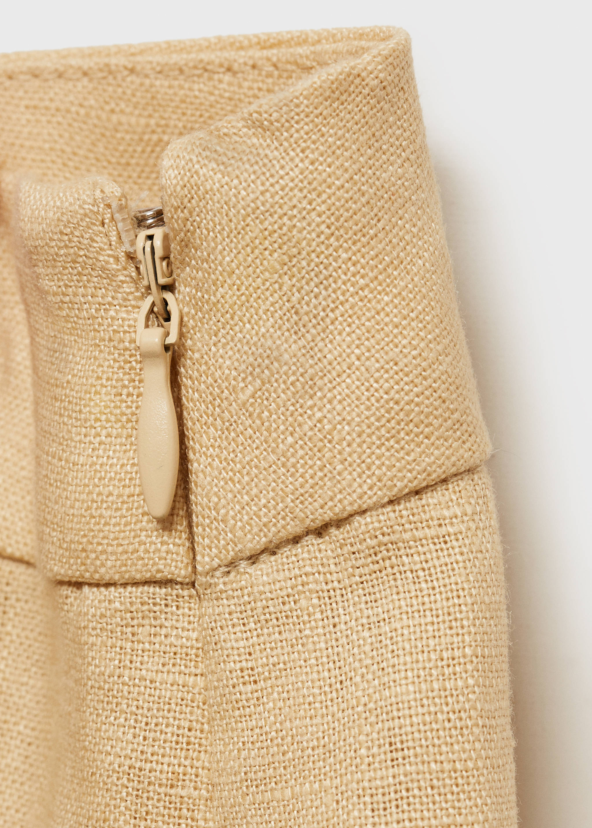 Linen crossover trousers - Details of the article 0
