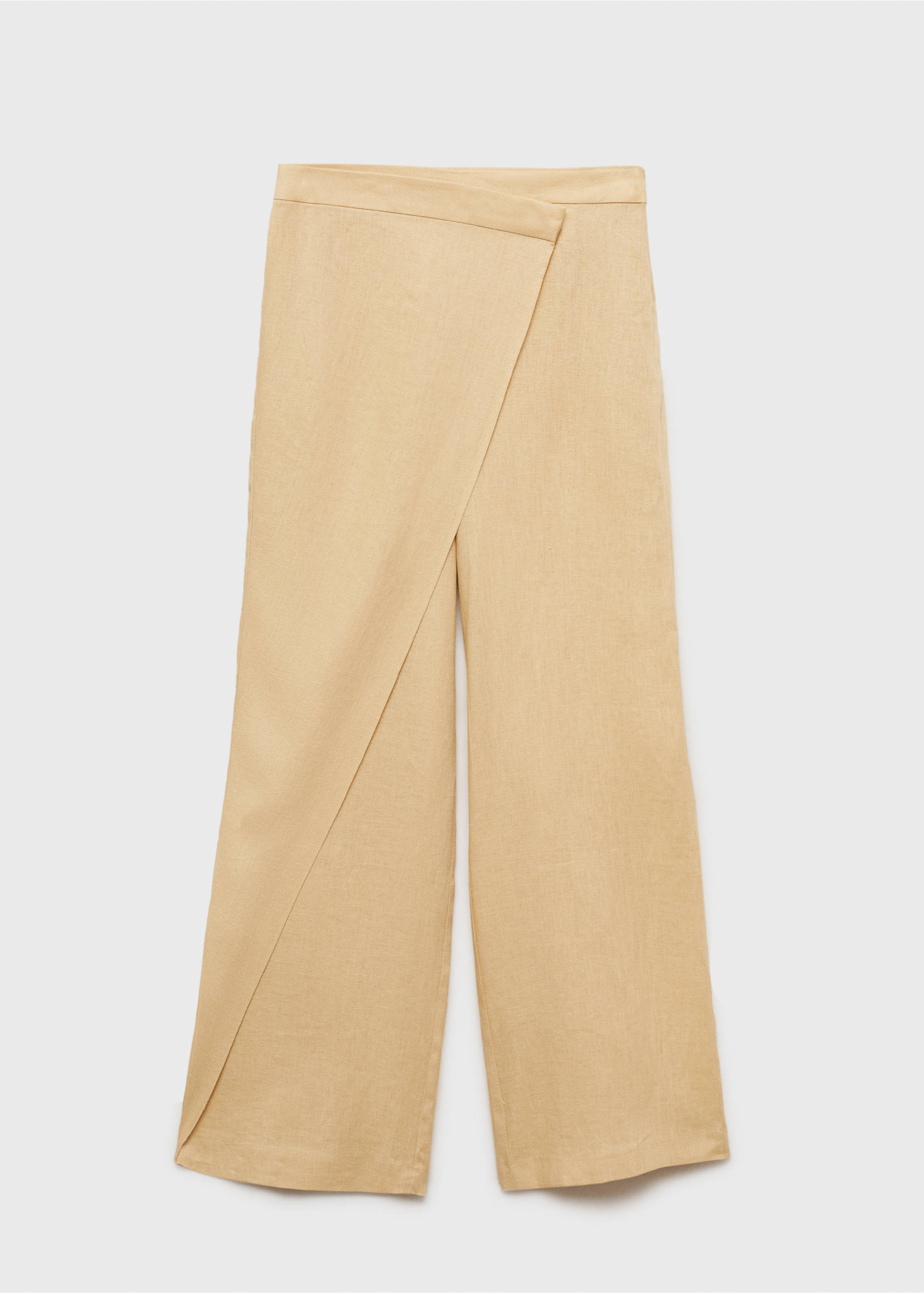 Pantalon croisé lin - Article sans modèle, Sable. Ref: 87034788-00.