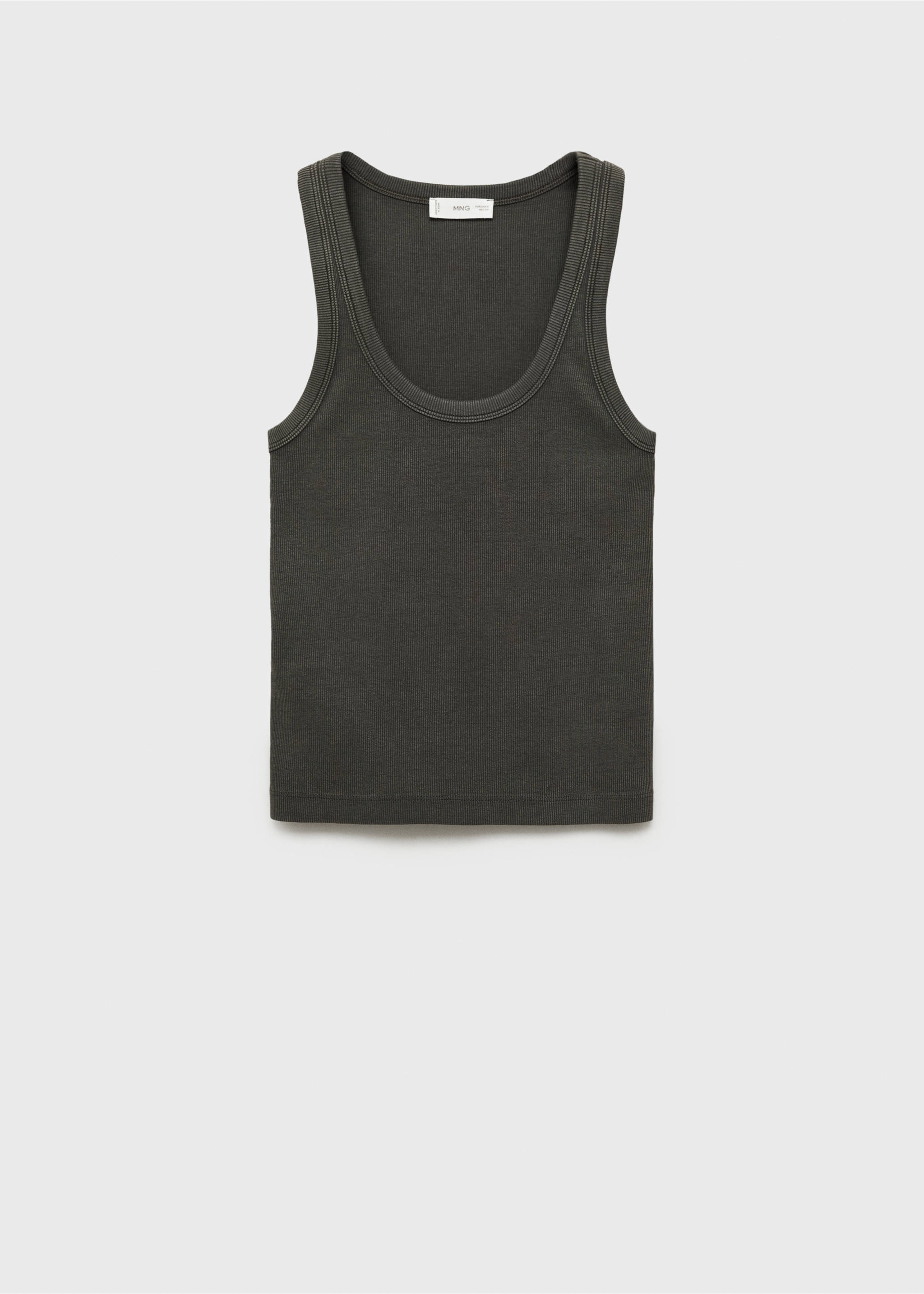 Ribbed top - Article without model, Charcoal. Ref: 87034790-00.