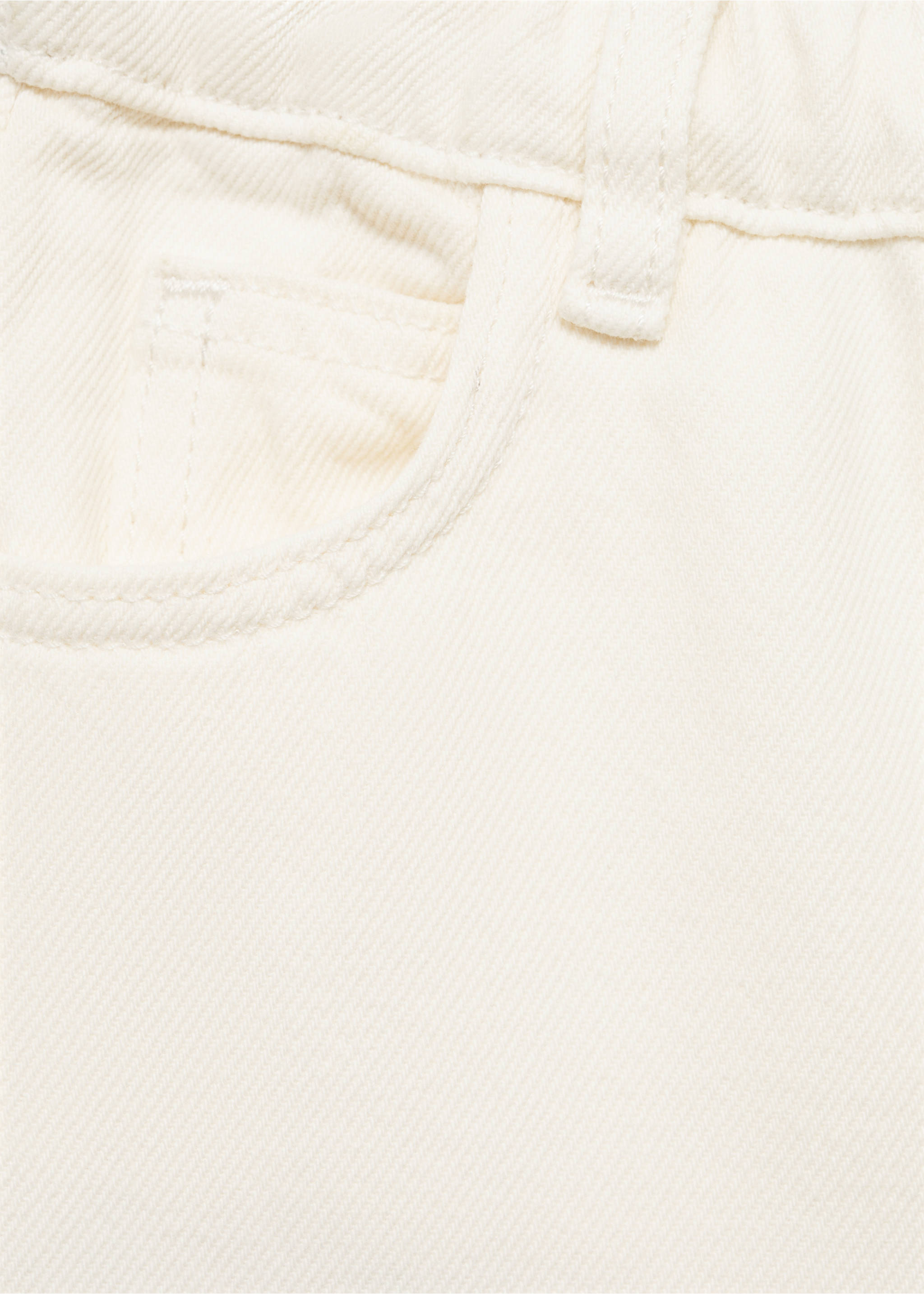 Wideleg jeans with adjustable drawstring - Details of the article 8, Ecru. Ref: 87034791-00.