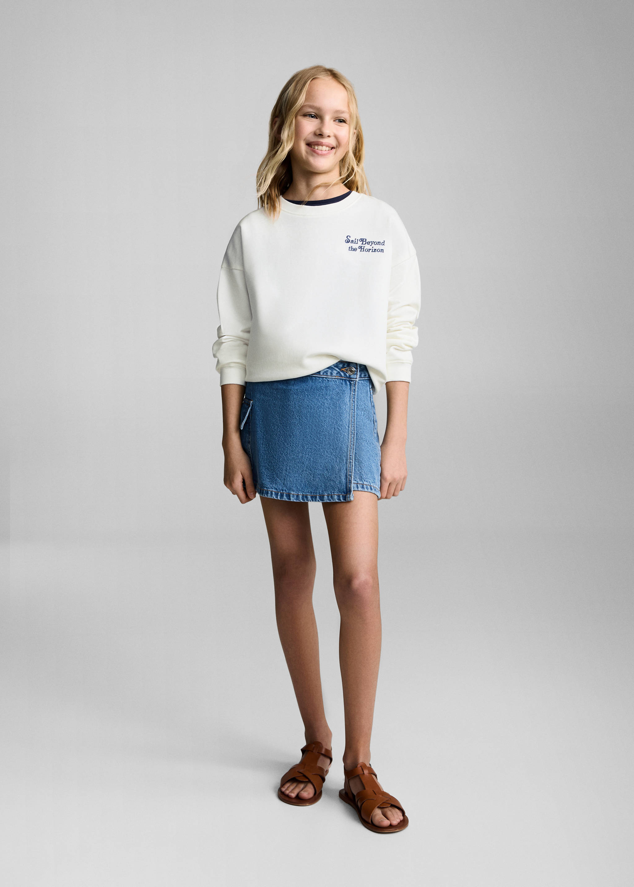 Message cotton sweatshirt - General plane