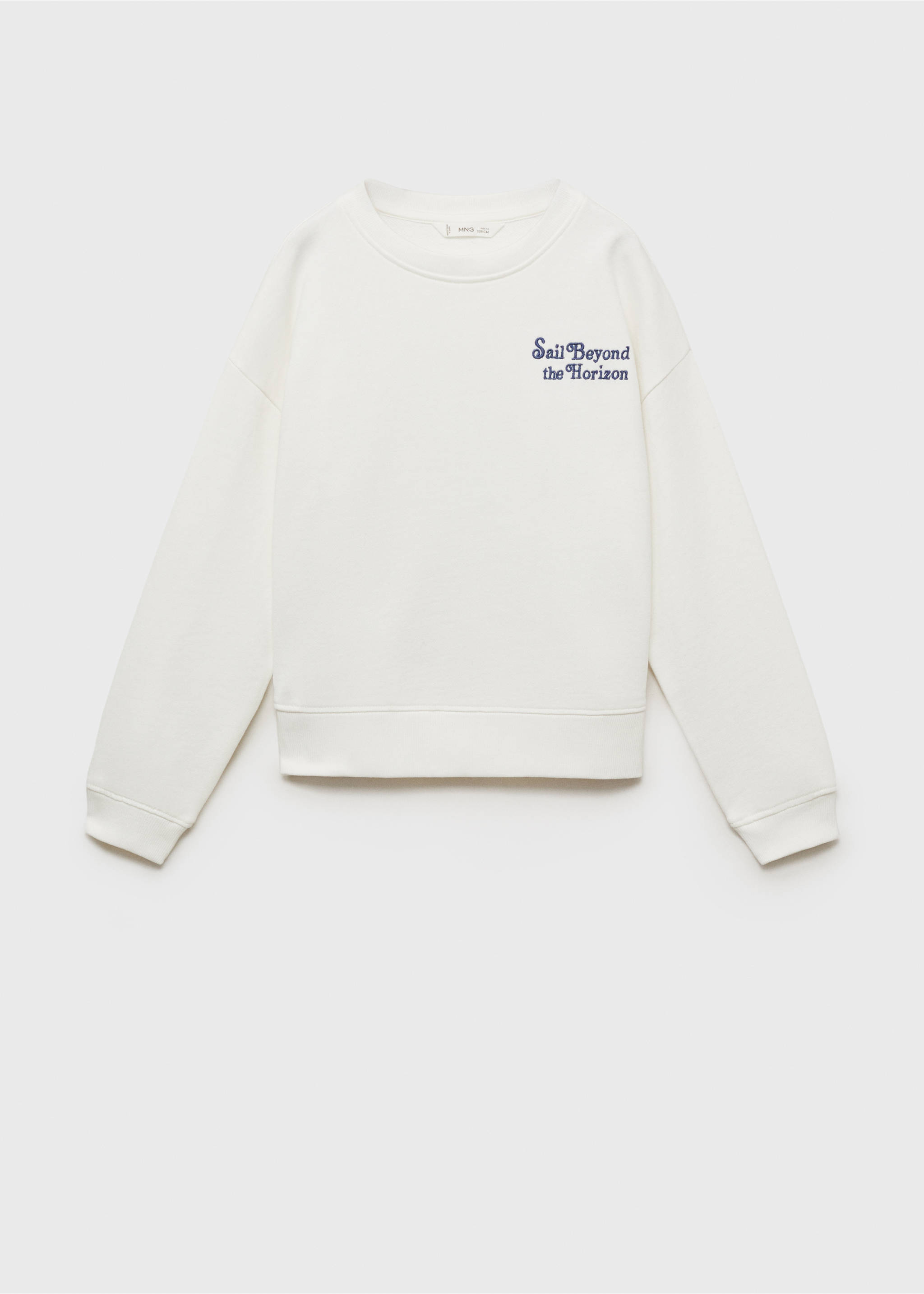 Sudadera algodón mensaje - Artículo sin modelo, Blanco roto. Ref: 87034793-00.