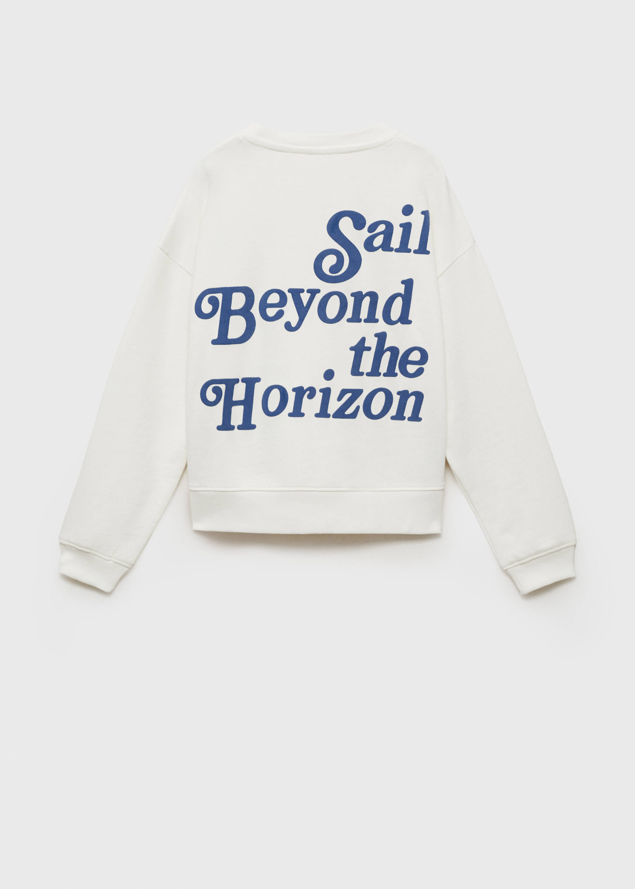 Message cotton sweatshirt - Reverse of the article