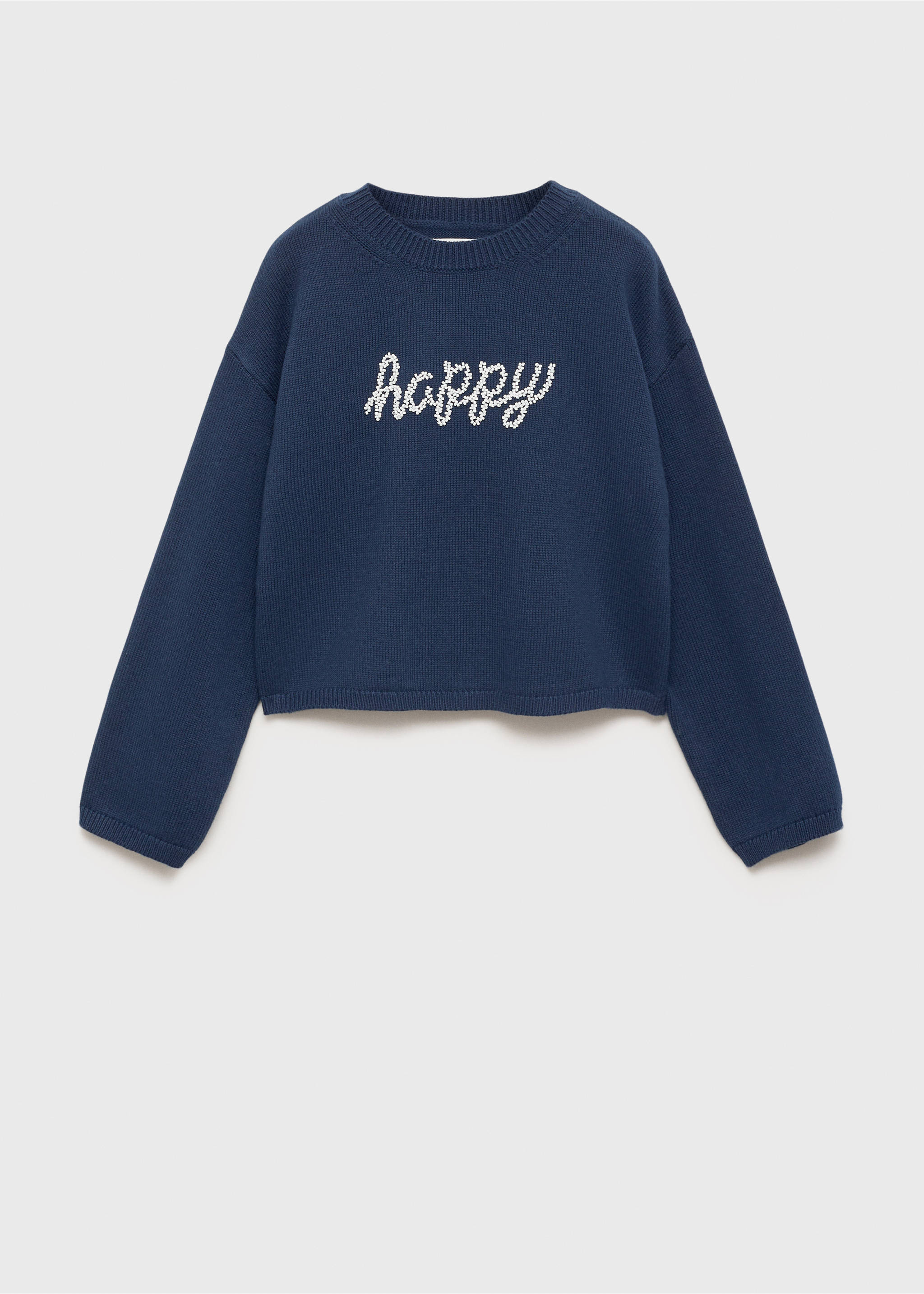 Beaded knitted sweater - Article without model, Dark Navy. Ref: 87034795-00.