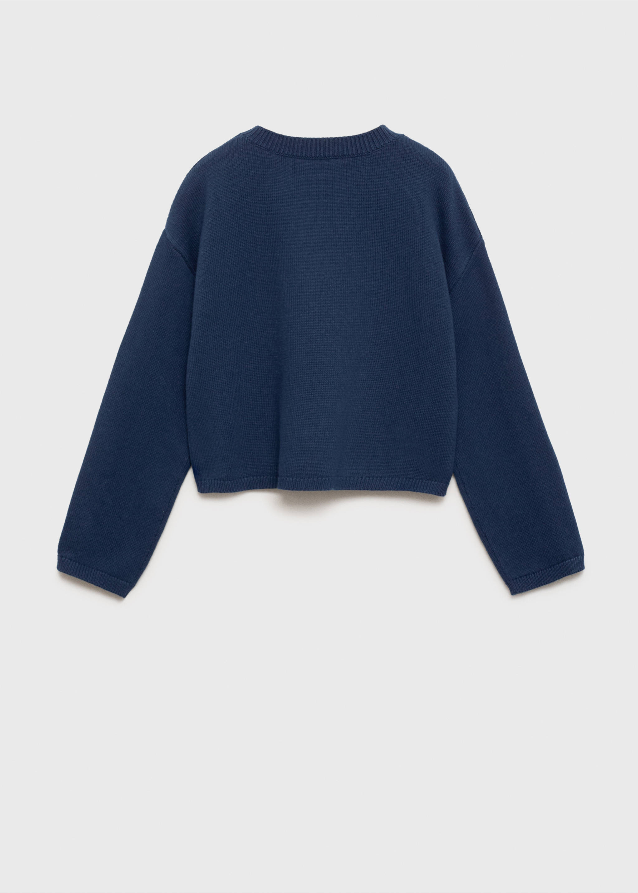 Beaded knitted sweater - Reverse of the article, Dark Navy. Ref: 87034795-00.