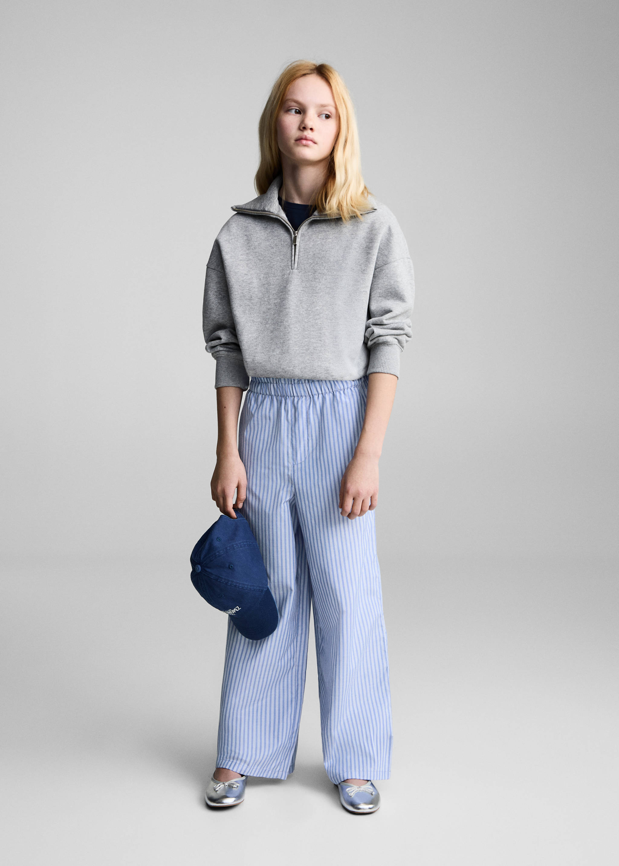 Gestreifte Baumwollhose - Allgemeine Ansicht