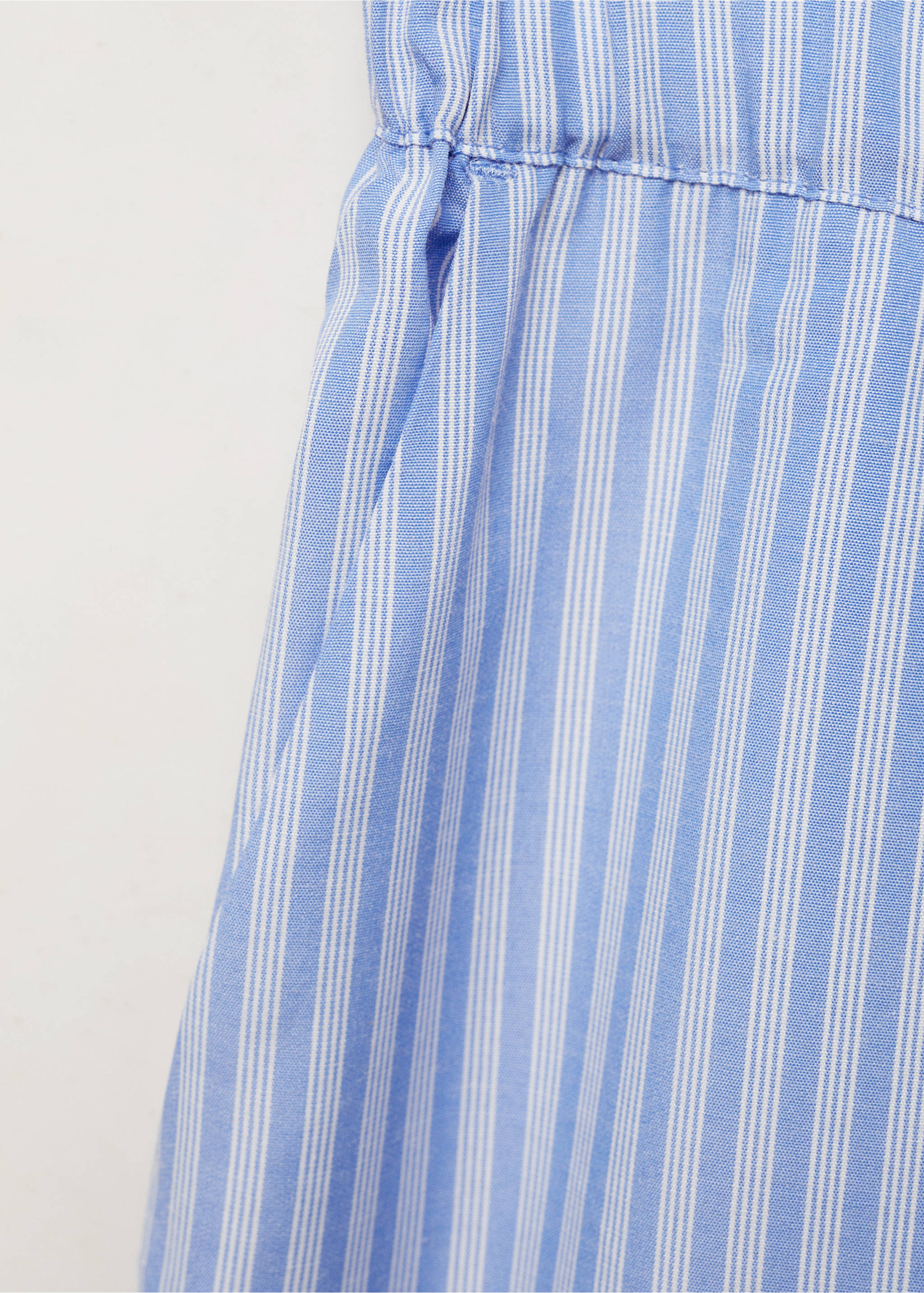 Gestreifte Baumwollhose - Detail des Artikels 8, Blau. Ref: 87034796-00.