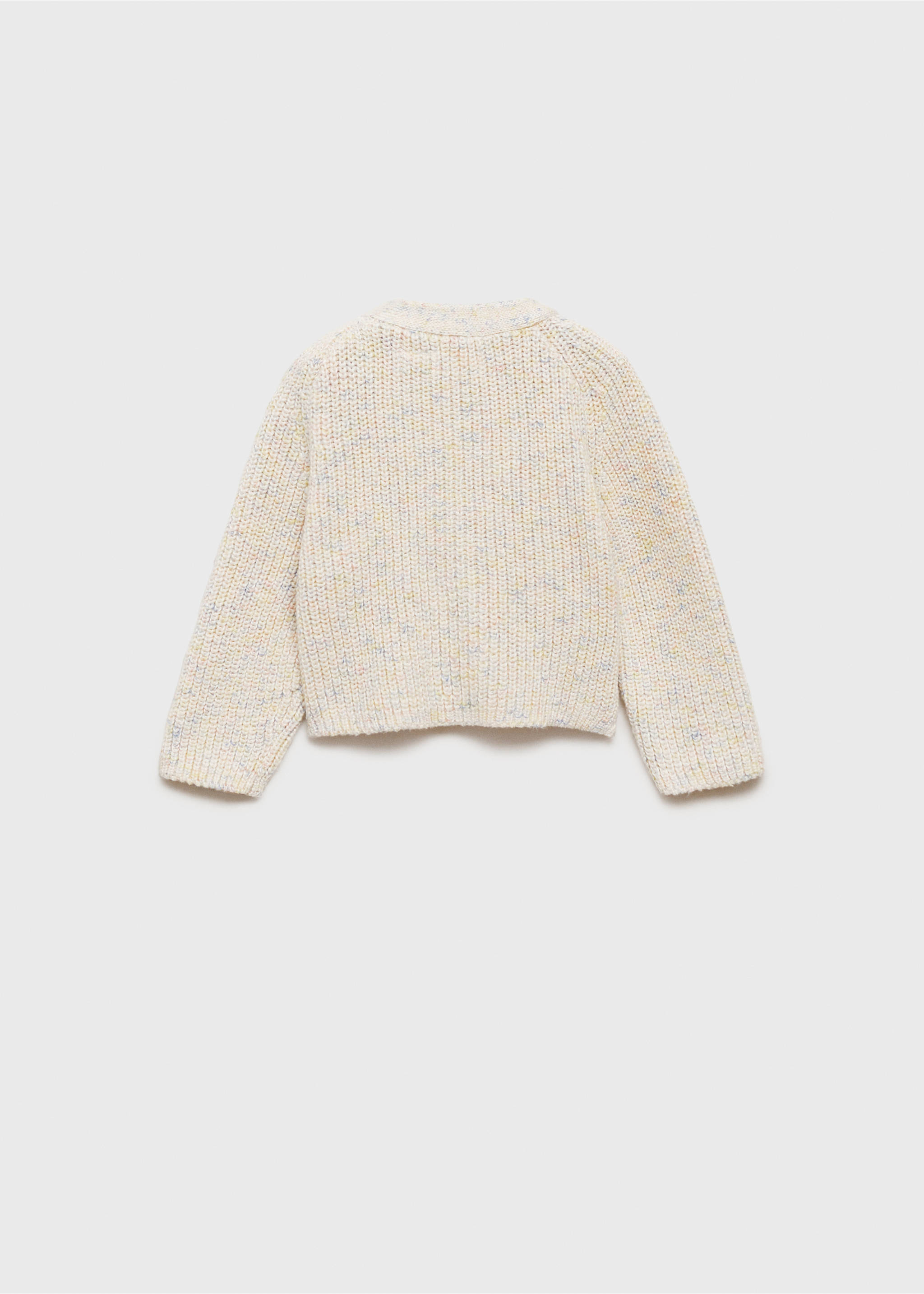 Flecked knit cardigan - Reverse of the article, Ecru. Ref: 87034797-00.