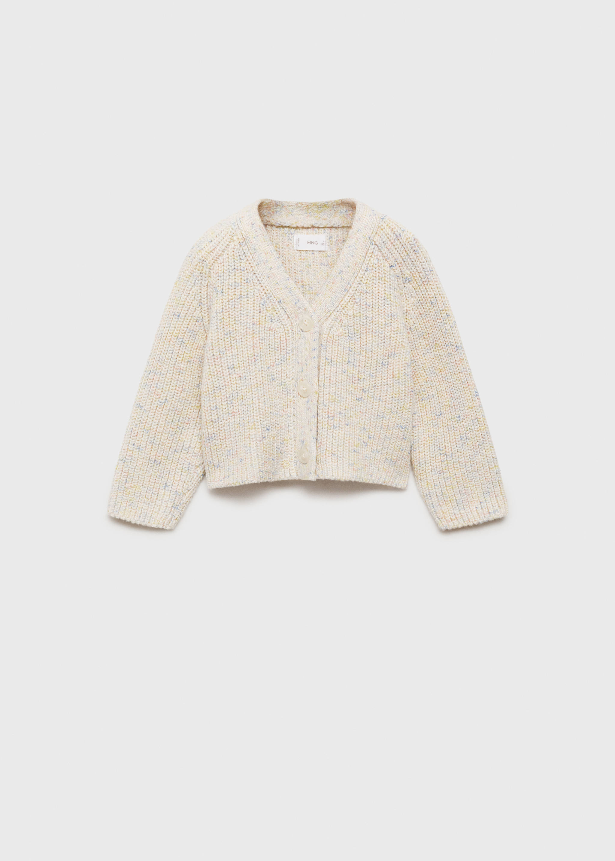 Flecked knit cardigan - Article without model
