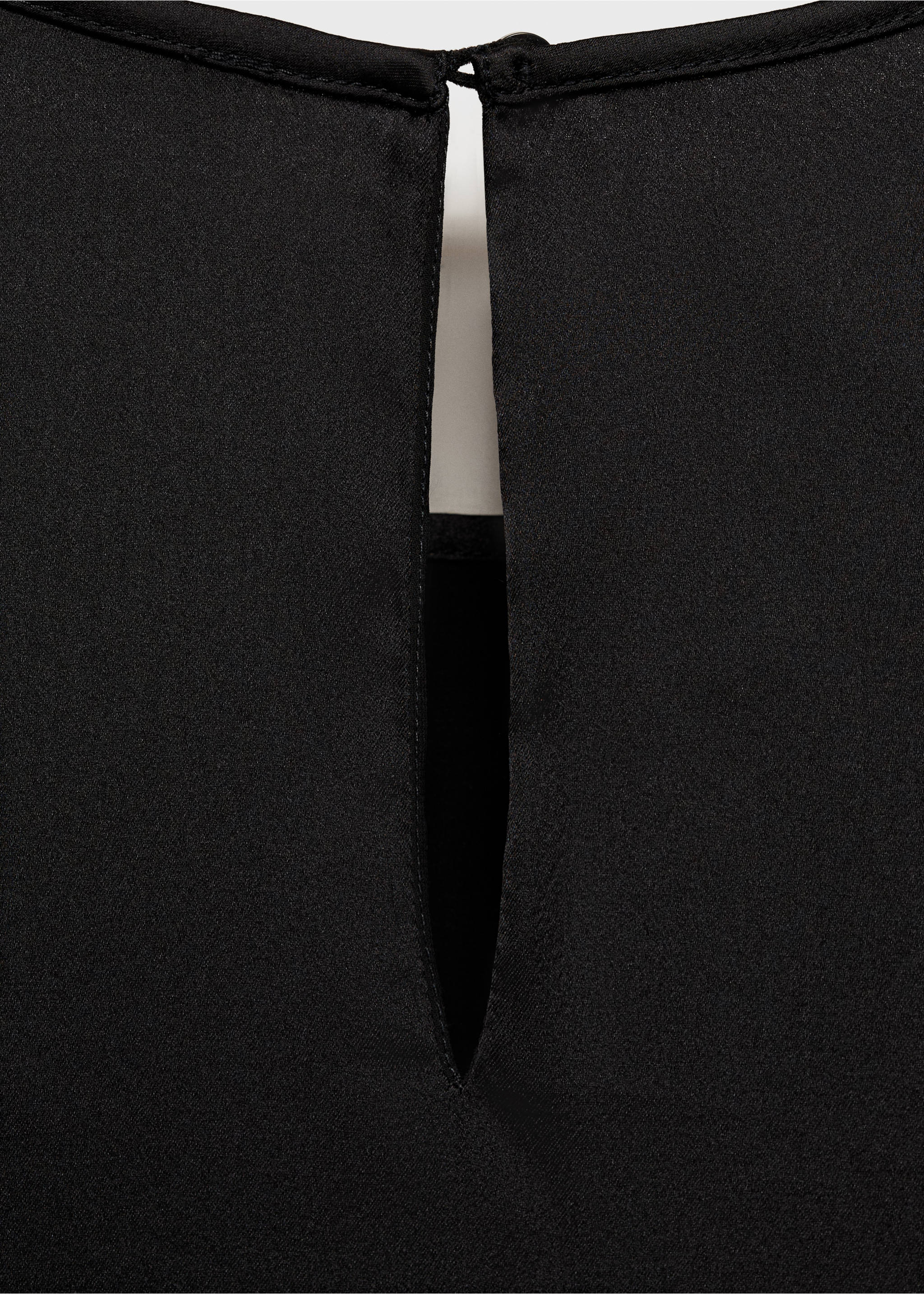 Robe satinée maxi-fleur - Détail de l'article 0, Noir. Ref: 87034798-00.