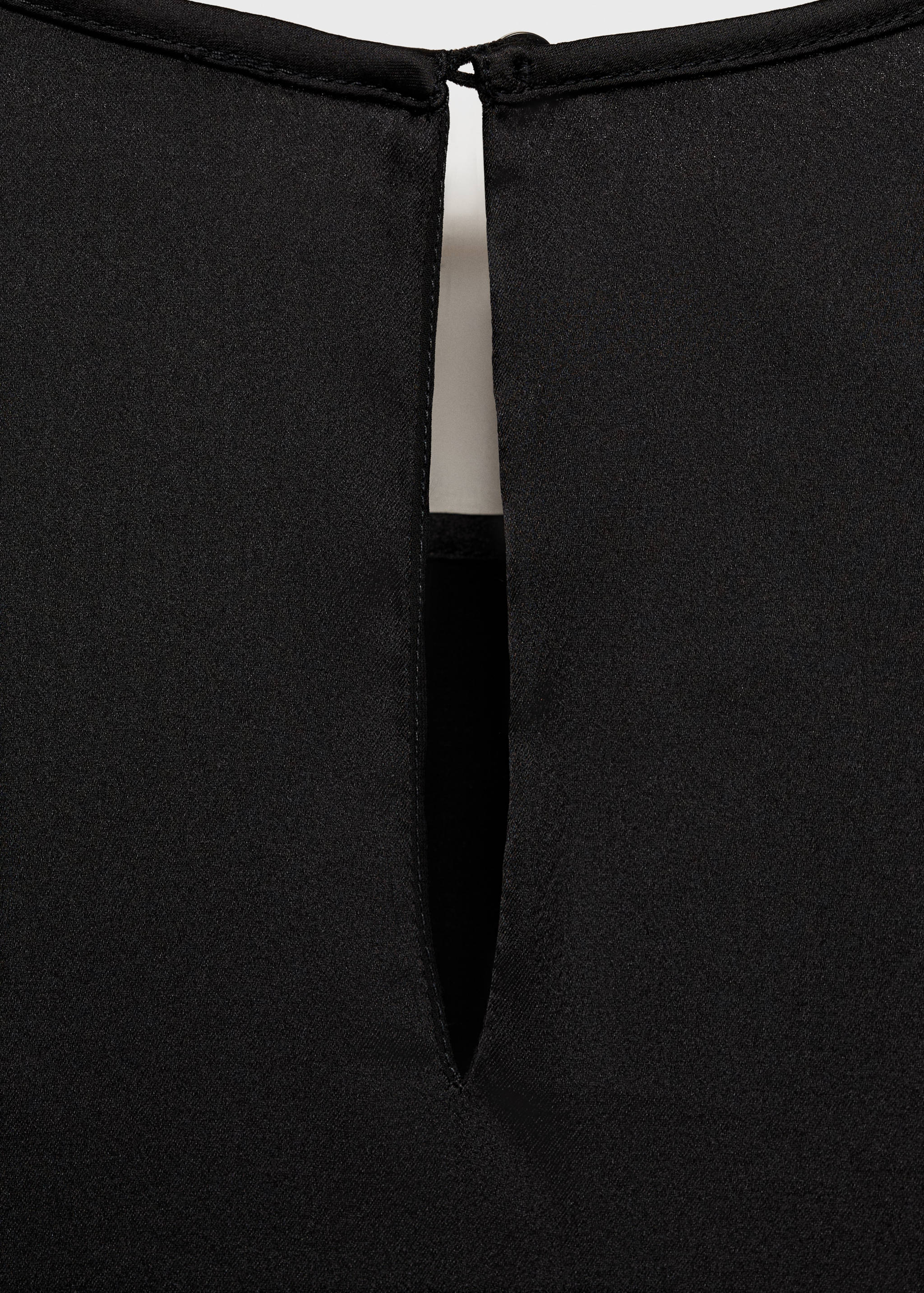 Satin maxi-flower dress - Details of the article 0