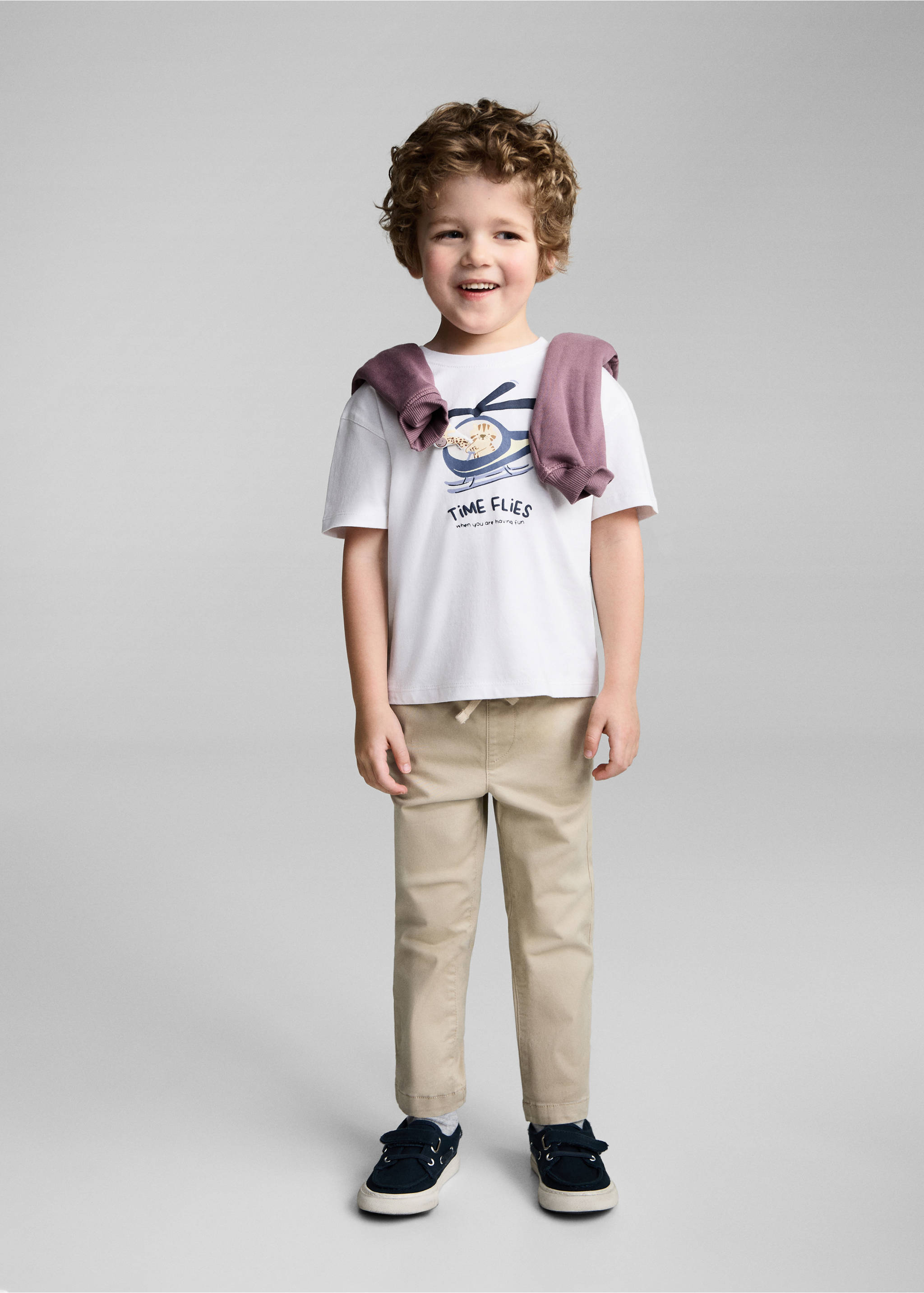 Embossed cotton T-shirt - General plane, Off White. Ref: 87034799-00.