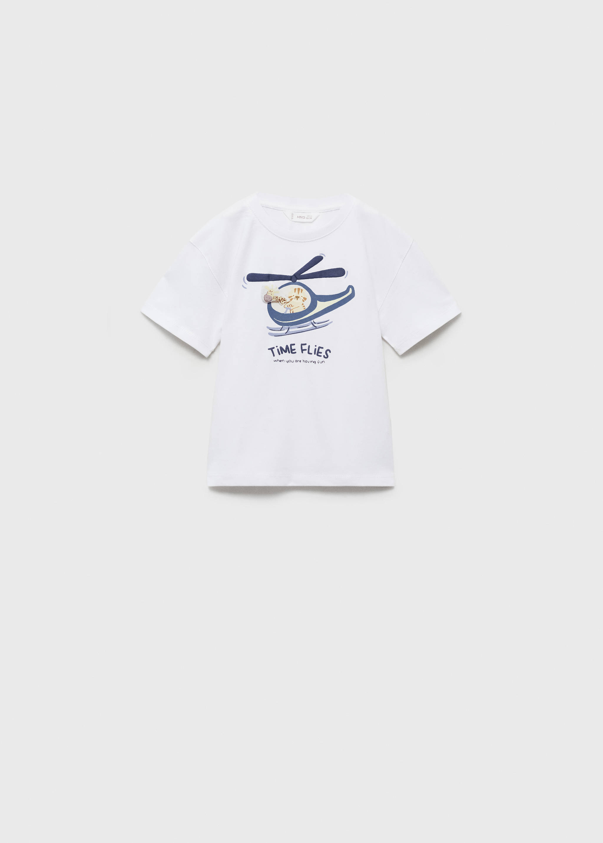Embossed cotton T-shirt - Article without model