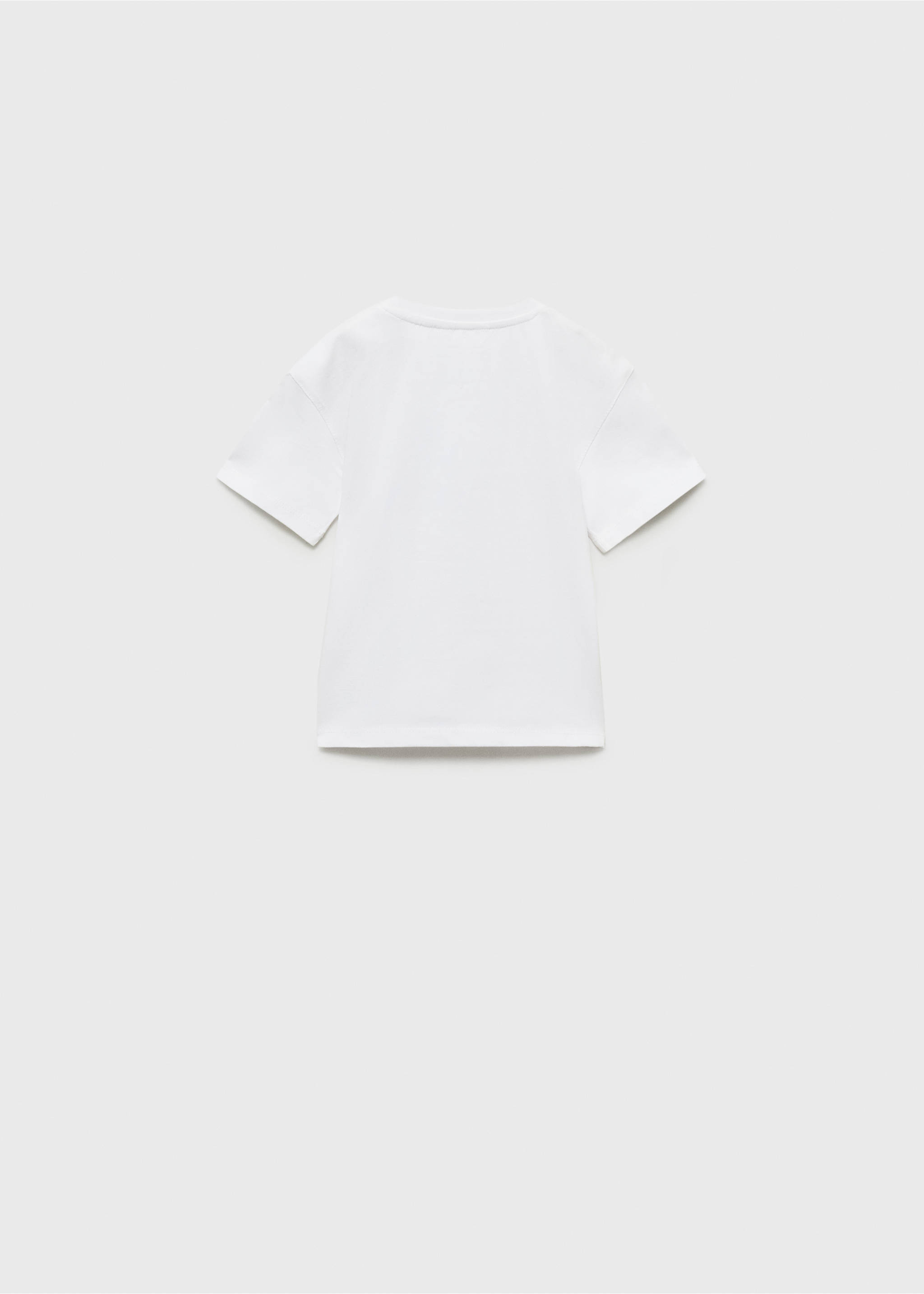 Embossed cotton T-shirt - Reverse of the article, Off White. Ref: 87034799-00.