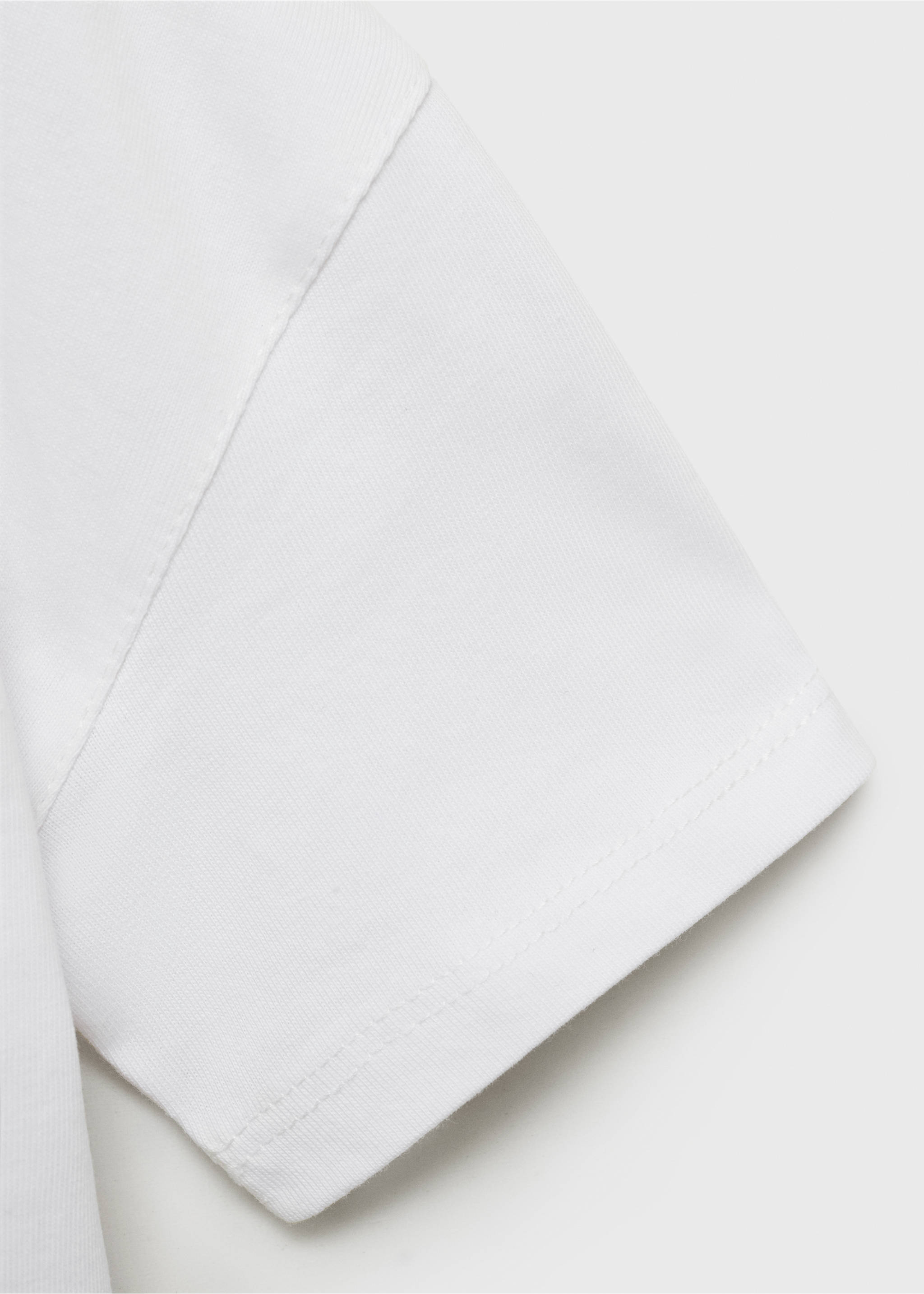 Embossed cotton T-shirt - Details of the article 0, Off White. Ref: 87034799-00.