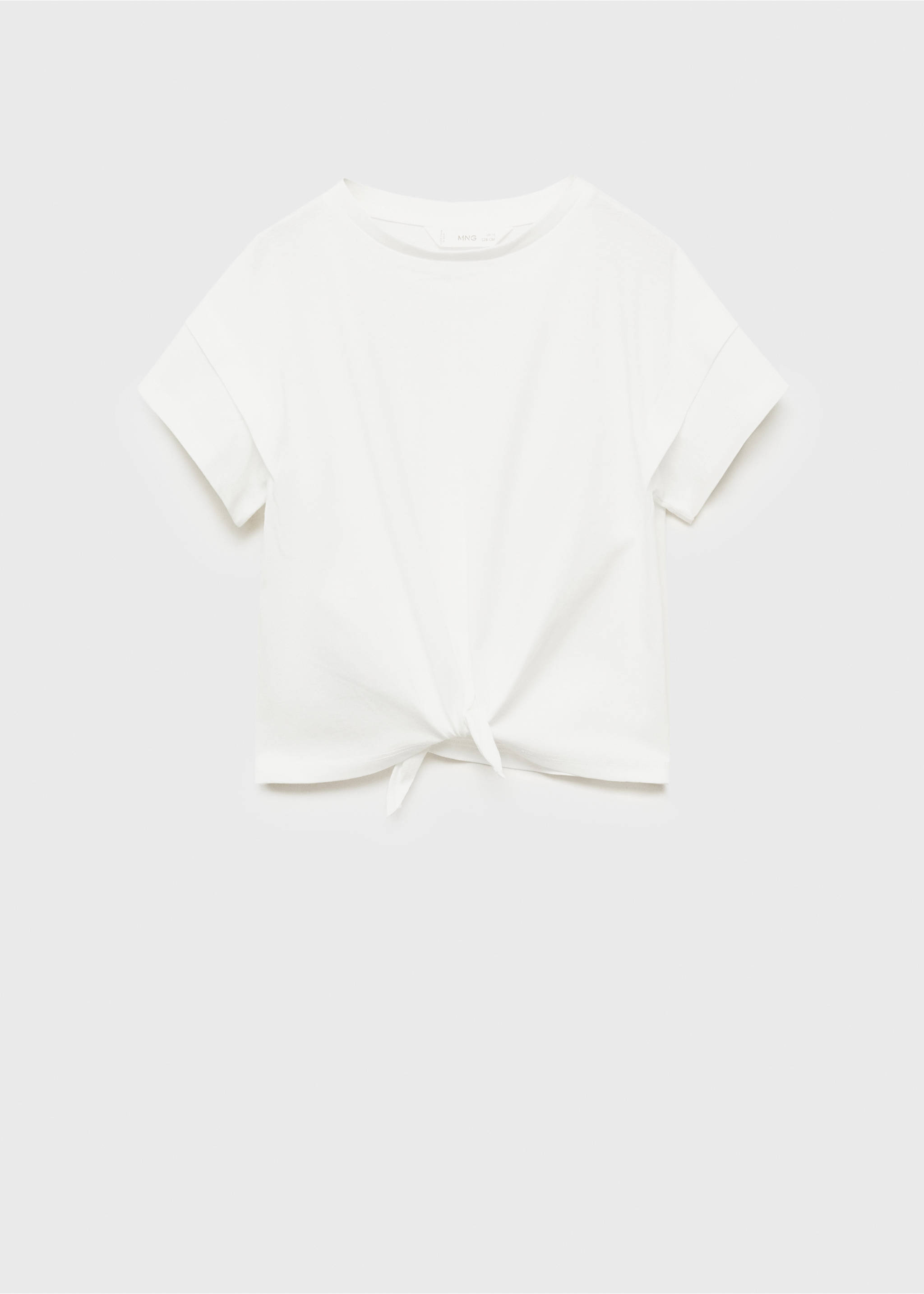 Camiseta algodón detalle nudo - Artículo sin modelo, Blanco roto. Ref: 87034801-00.