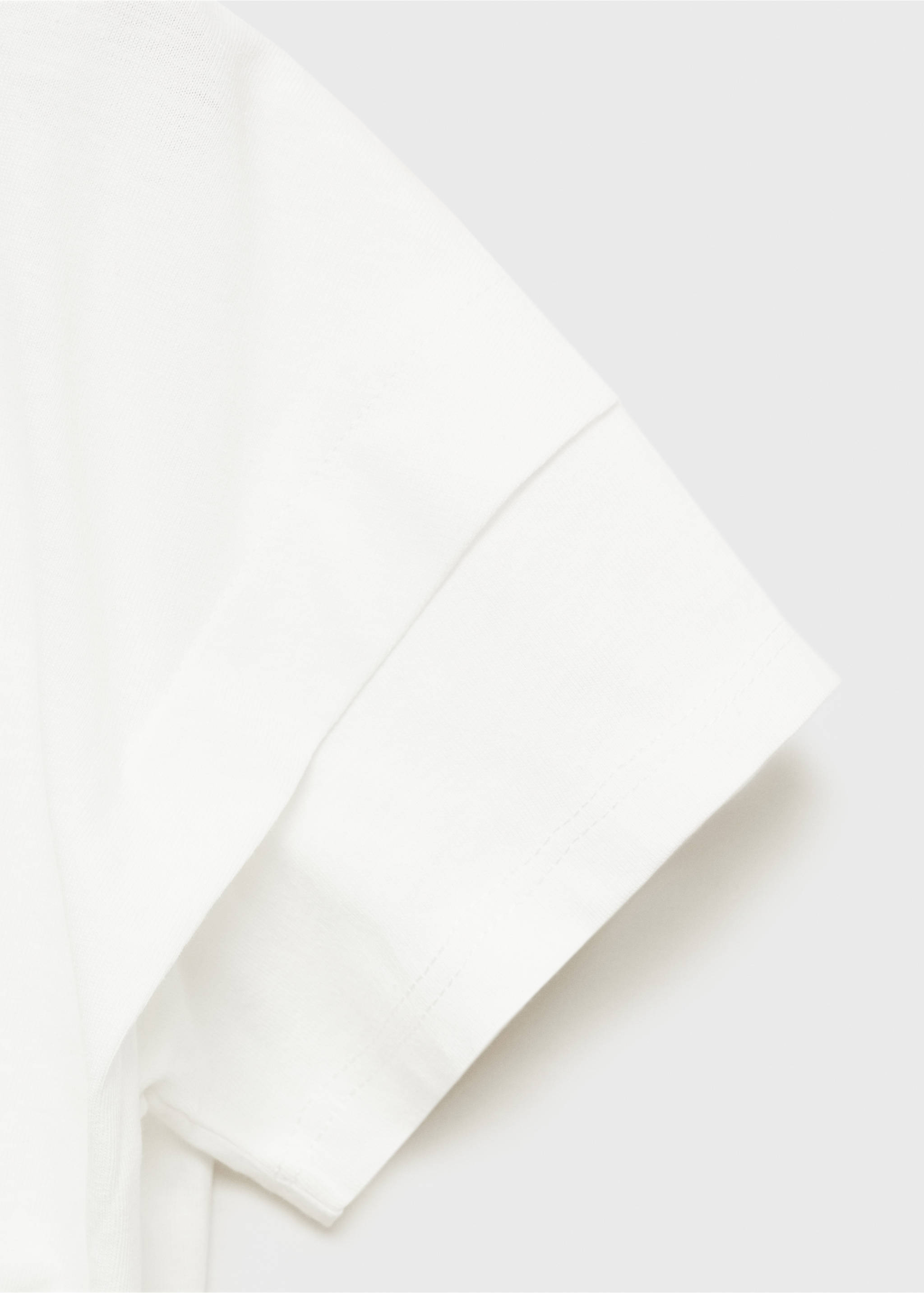 Camiseta algodón detalle nudo - Detalle del artículo 0, Blanco roto. Ref: 87034801-00.