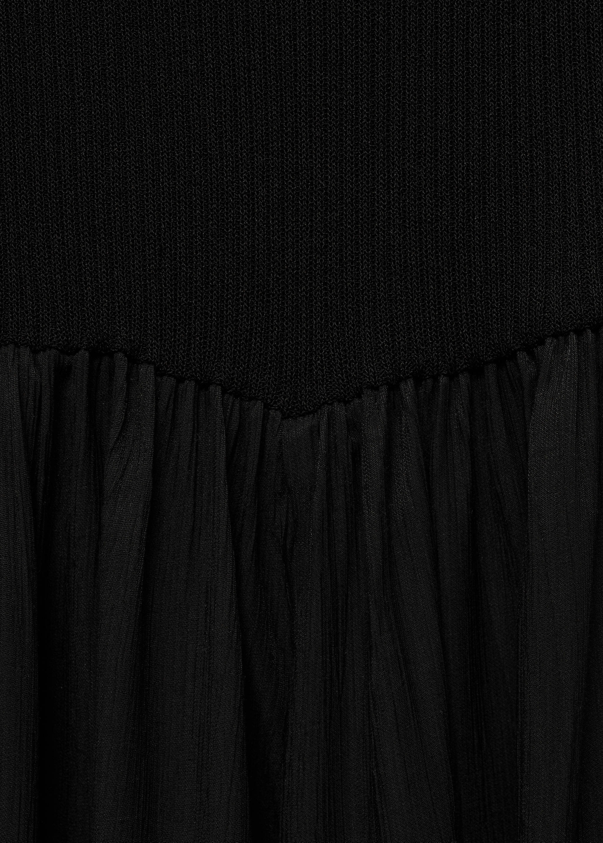 Nyitott vállú ruha kombinált szövetből - A termék adatai 0