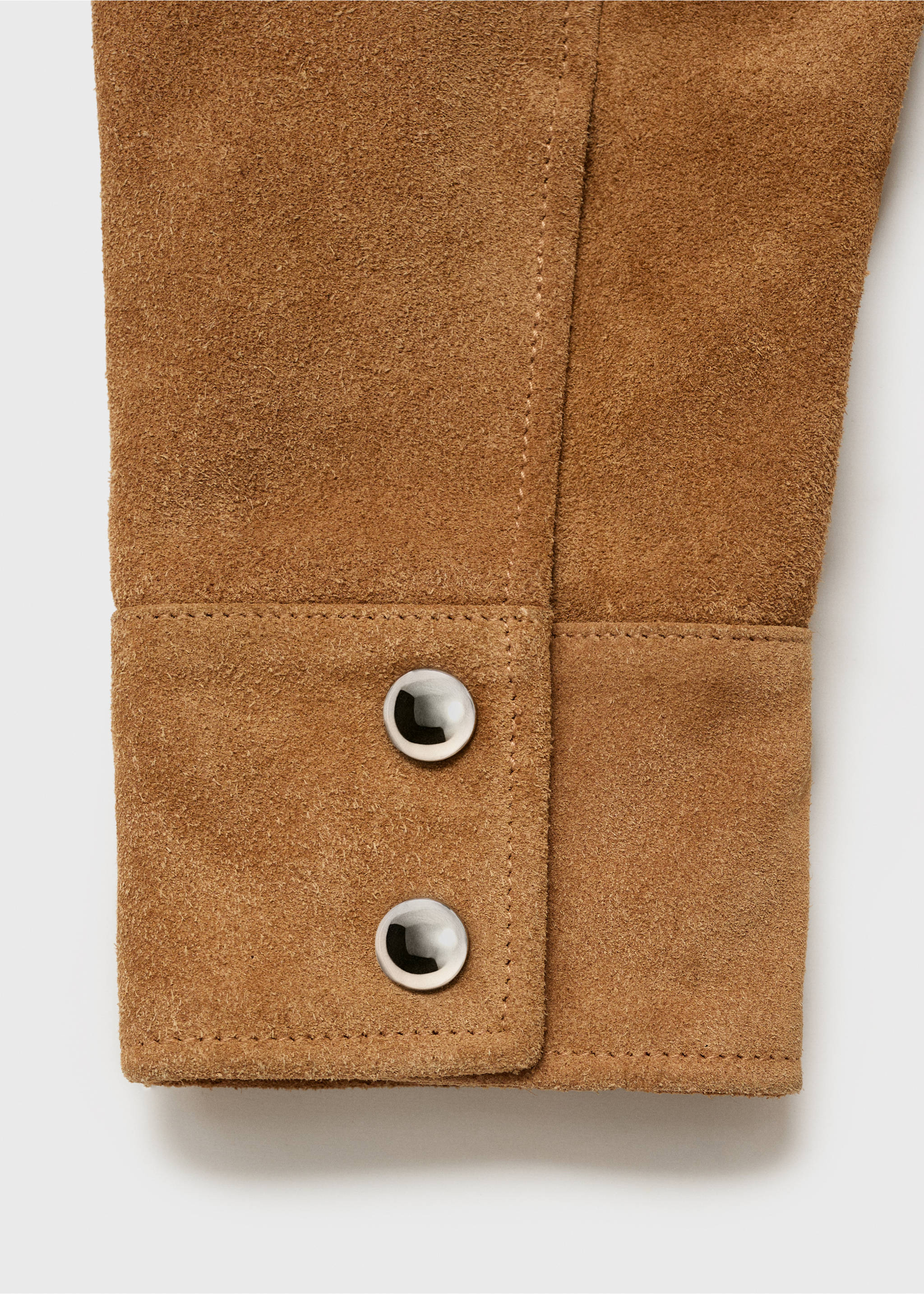 Chaqueta piel ante - Detalle del artículo 0, Marrón medio. Ref: 87034805-00.
