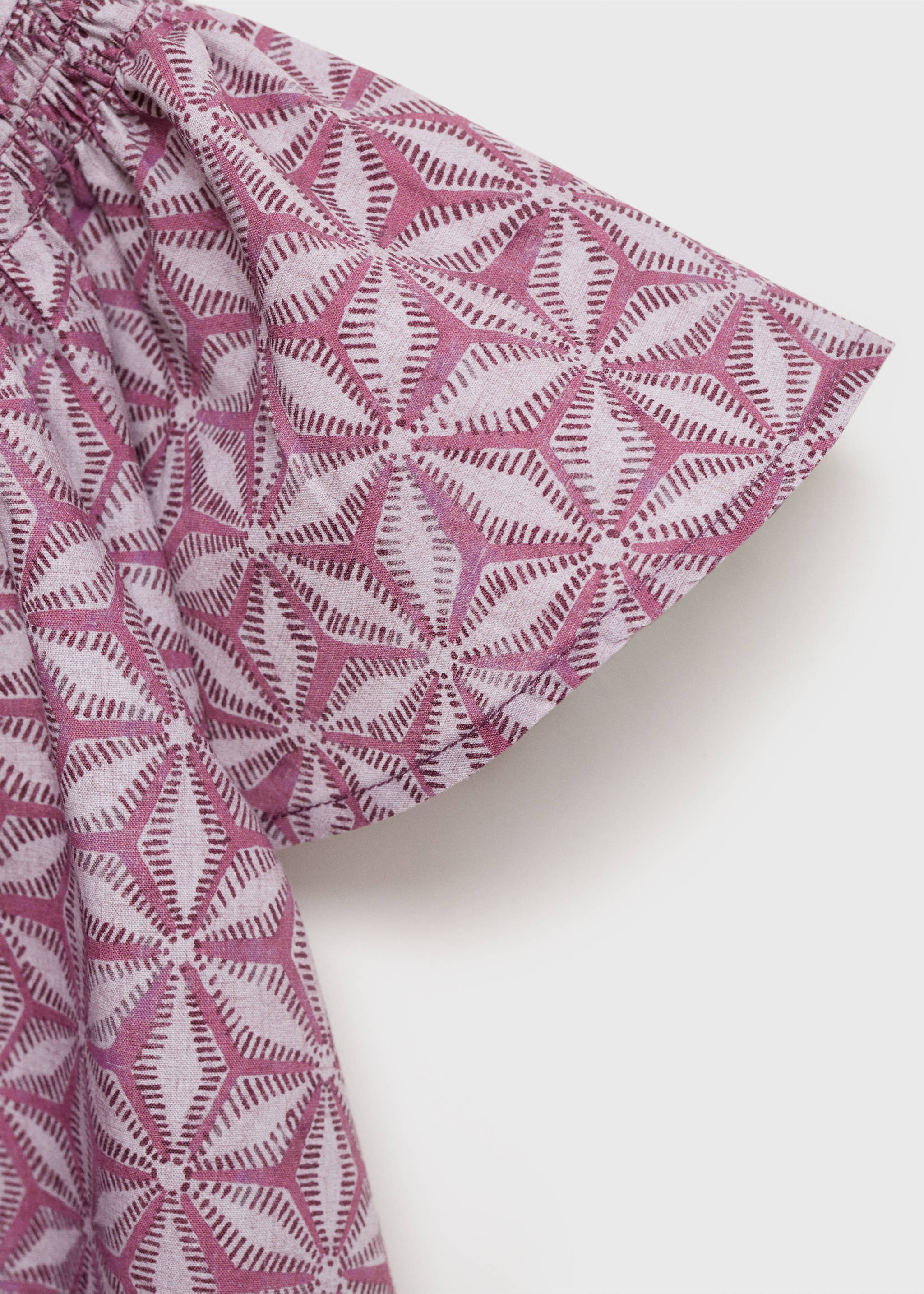 Printed cotton blouse - Details of the article 0, Pink. Ref: 87034808-00.