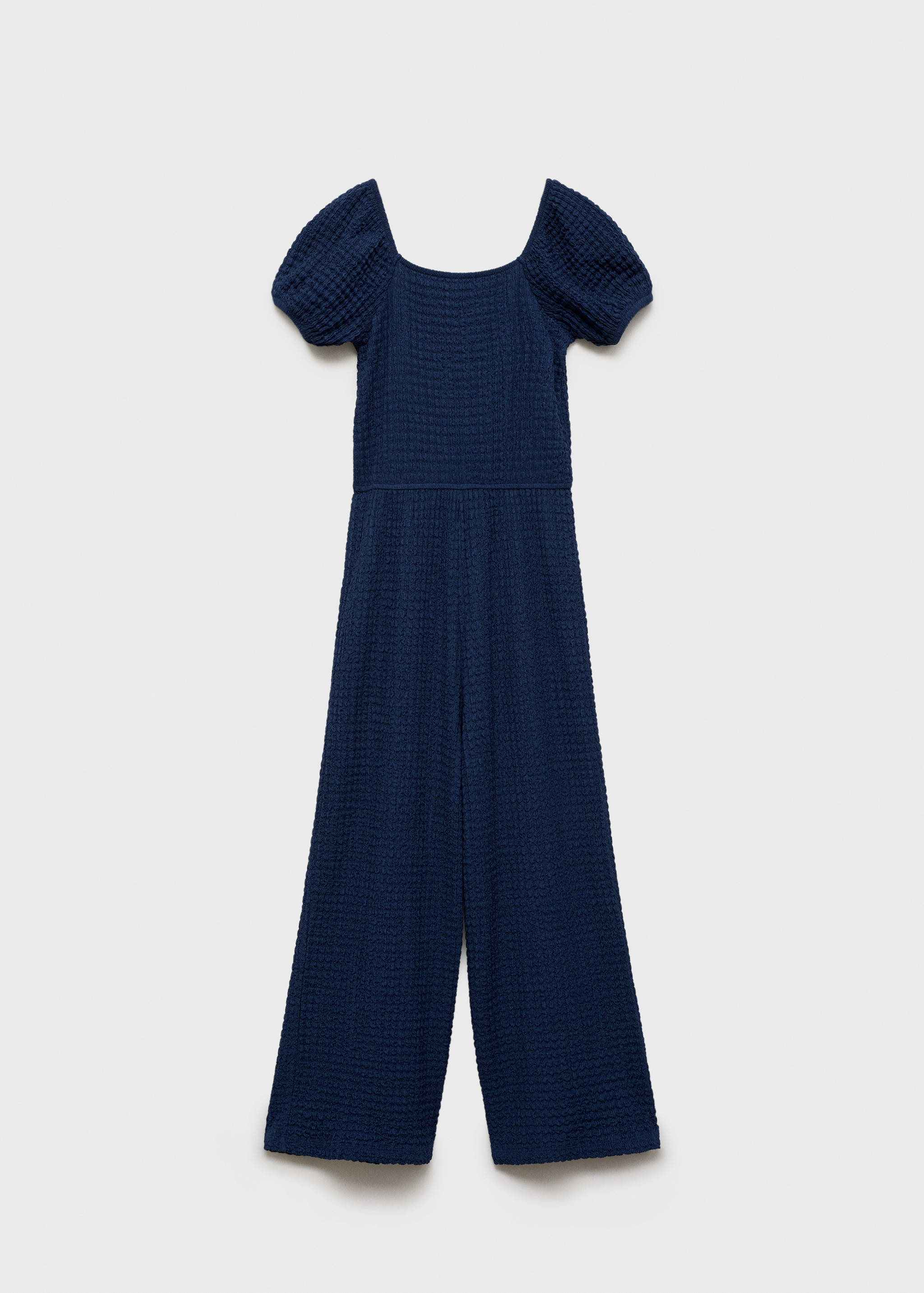 Textured long jumpsuit - Reverse of the article
