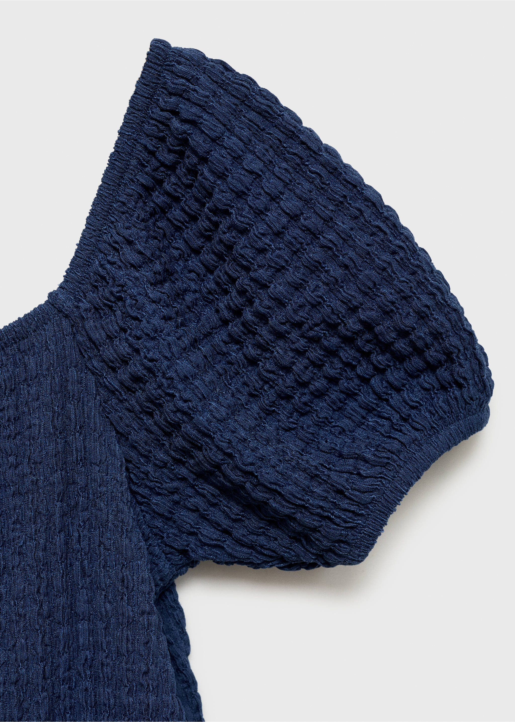 Langer Jumpsuit mit Struktur - Detail des Artikels 8, Nachtblau. Ref: 87034809-00.