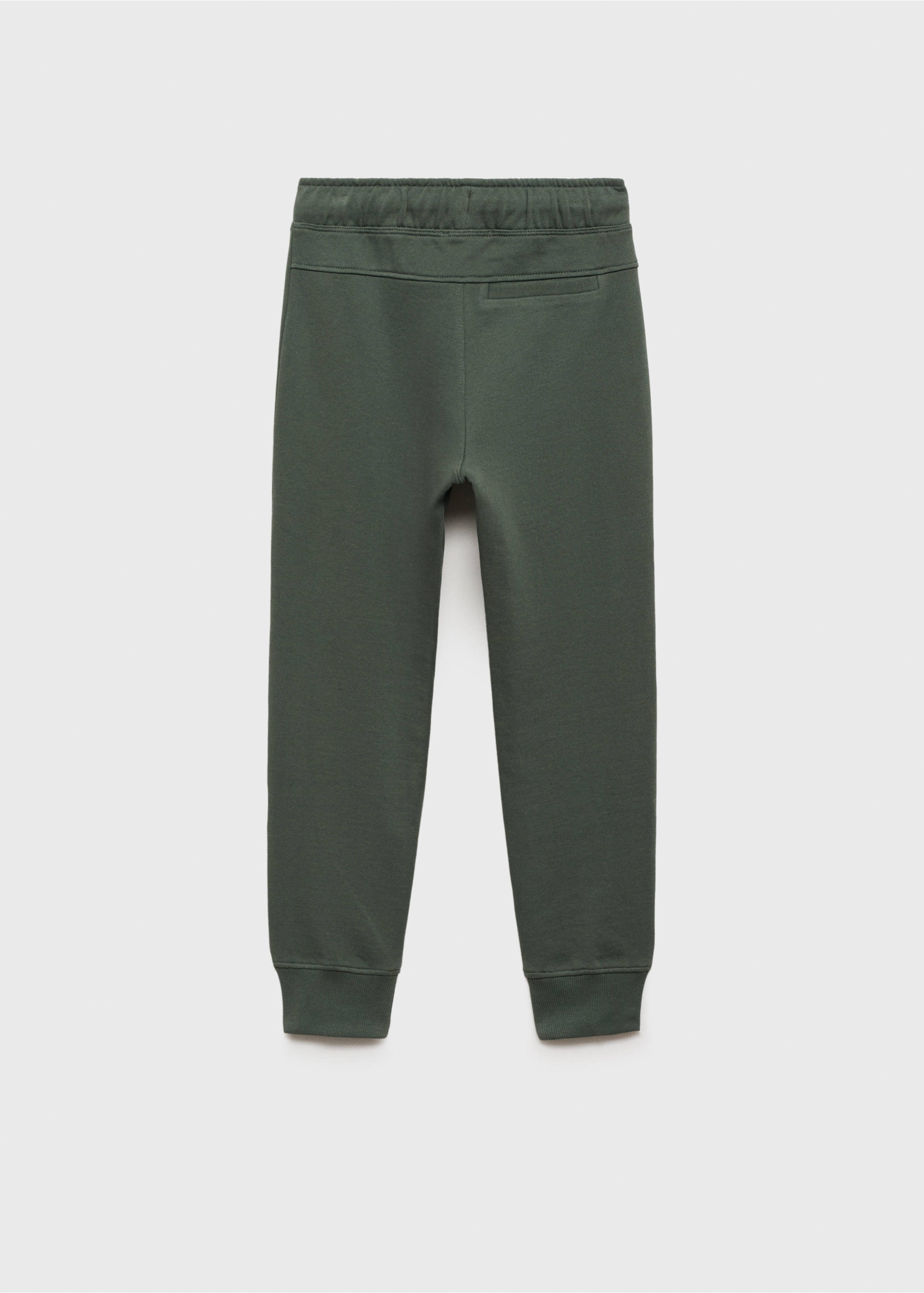 Παντελόνι jogger βαμβακερό - Πίσω όψη προϊόντος, Πράσινο Δάσους. Ref: 87035137-00.