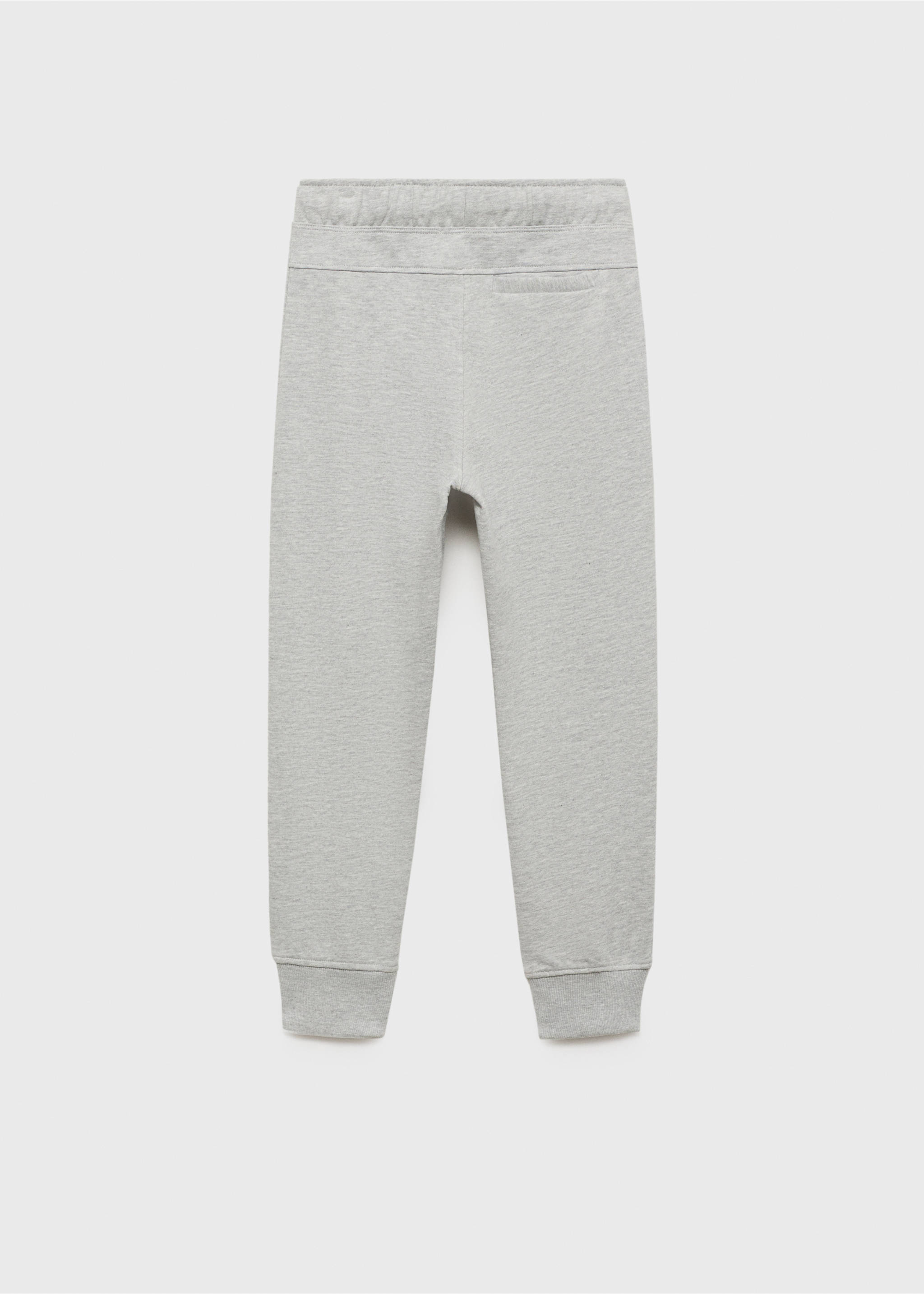Cotton jogger-style trousers - Reverse of the article, Medium Heather Grey. Ref: 87035137-00.