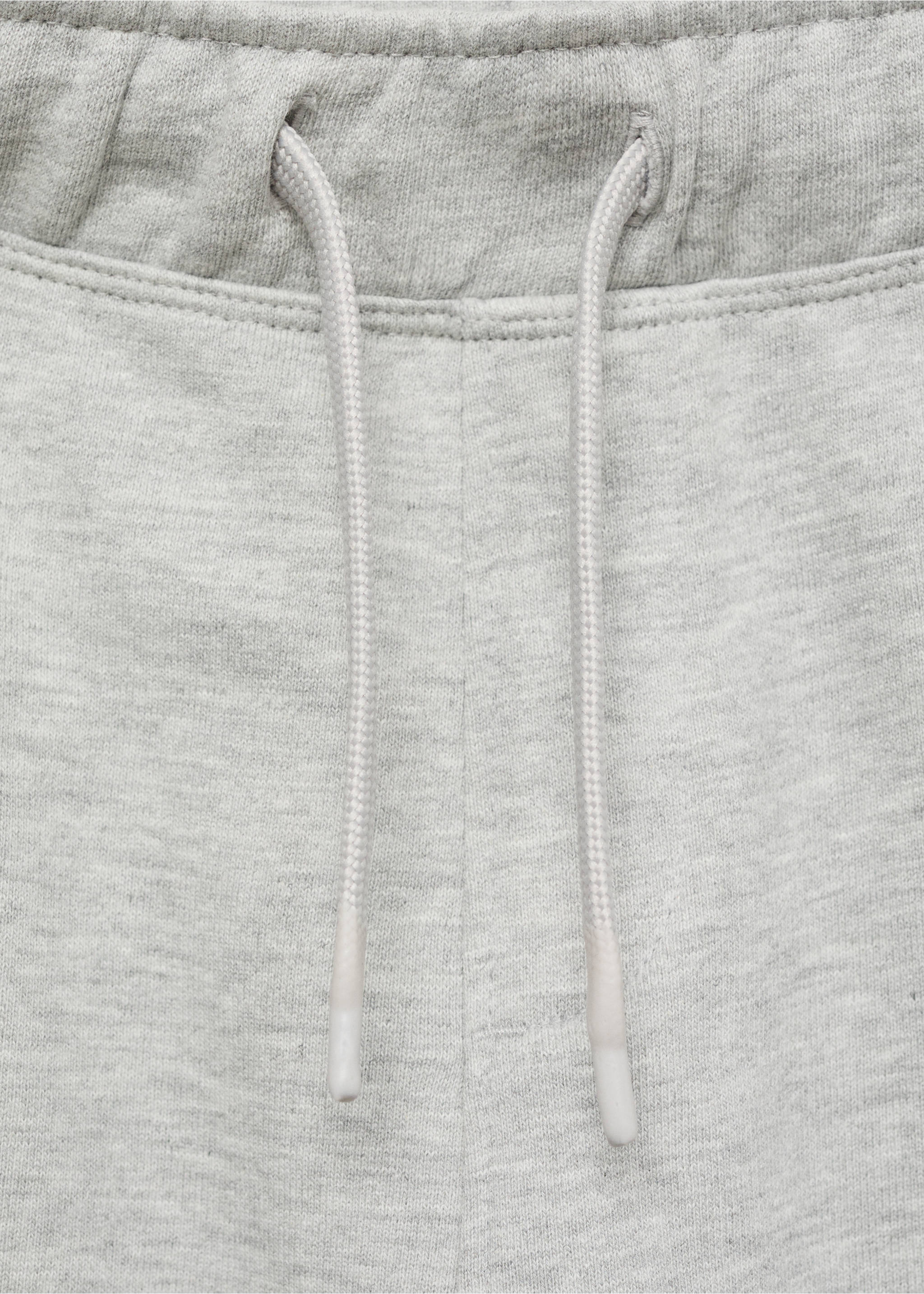 Cotton jogger-style trousers - Details of the article 8, Medium Heather Grey. Ref: 87035137-00.