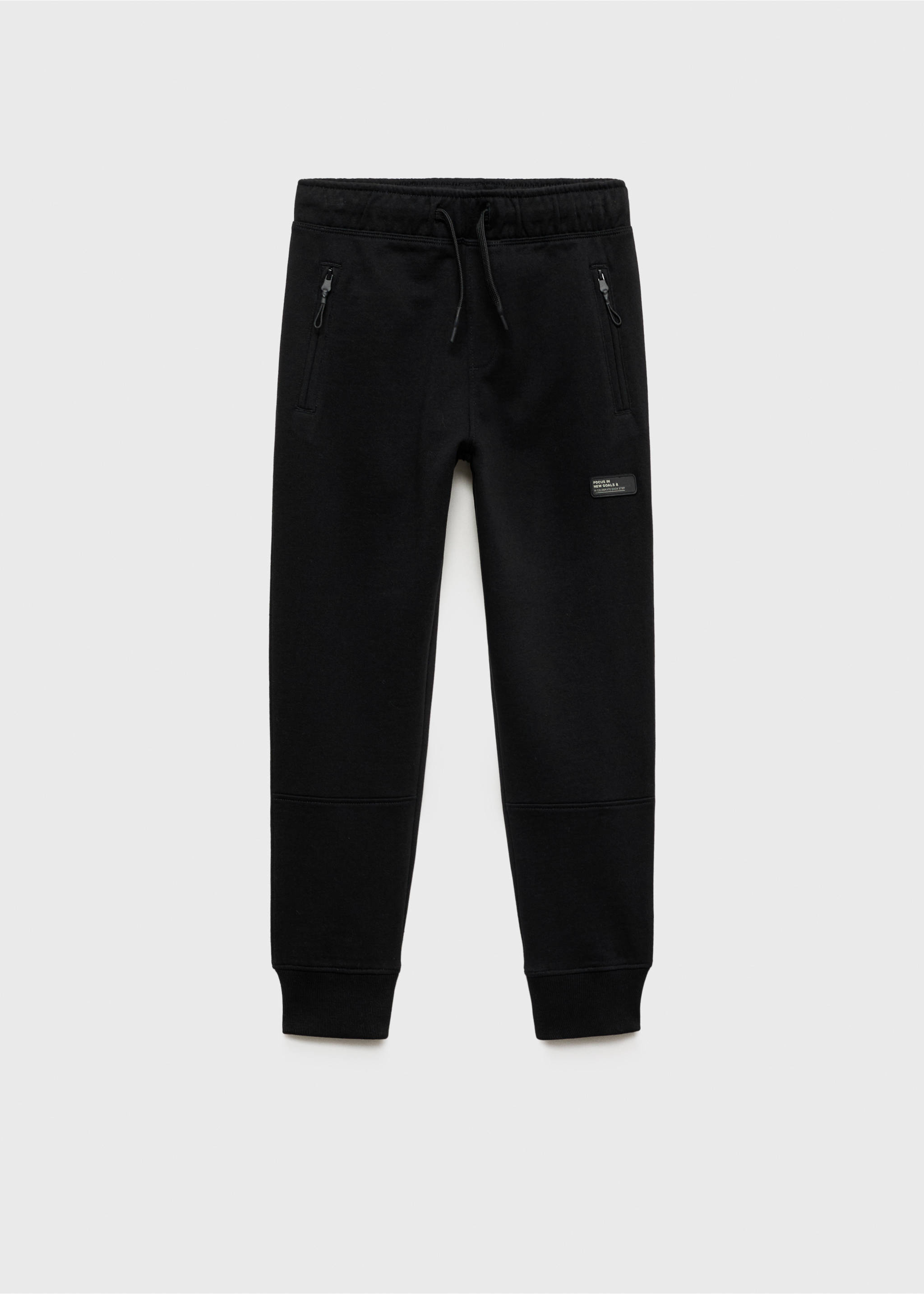 Cotton jogger-style trousers - Article without model, Black. Ref: 87035137-00.