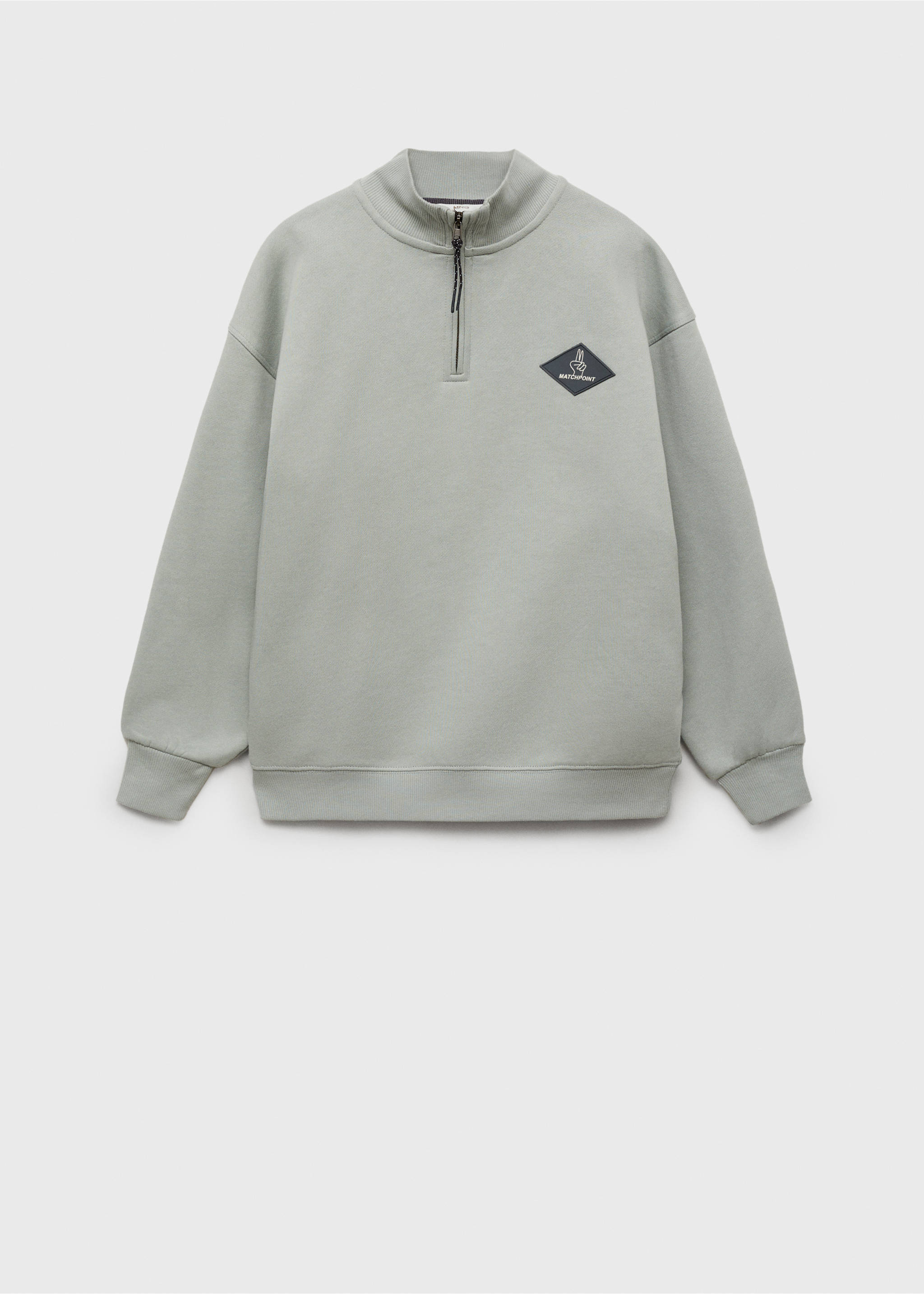 Cotton sweatshirt zipper - Article without model, Green. Ref: 87035138-00.