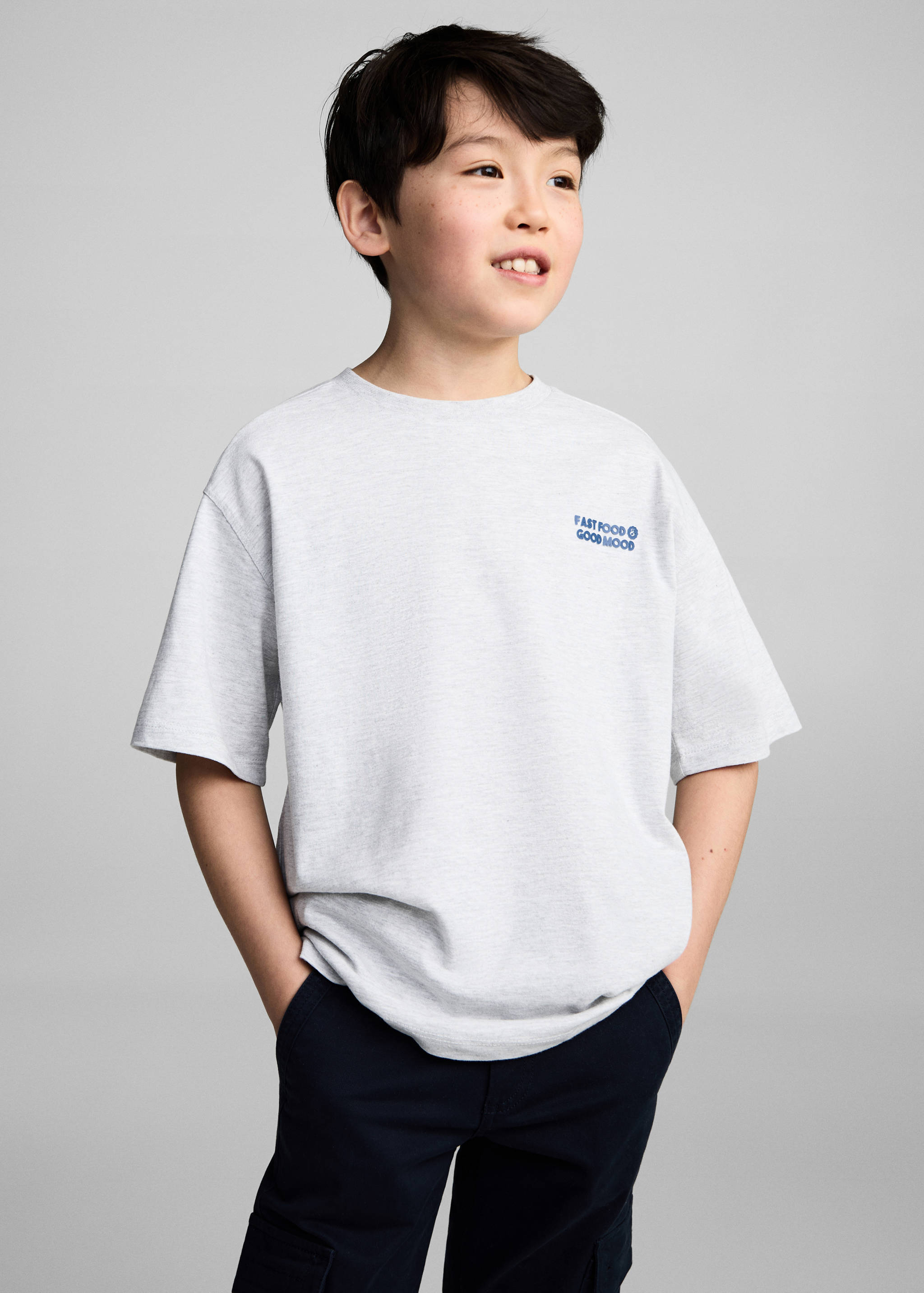 Printed cotton-blend t-shirt - Medium plane