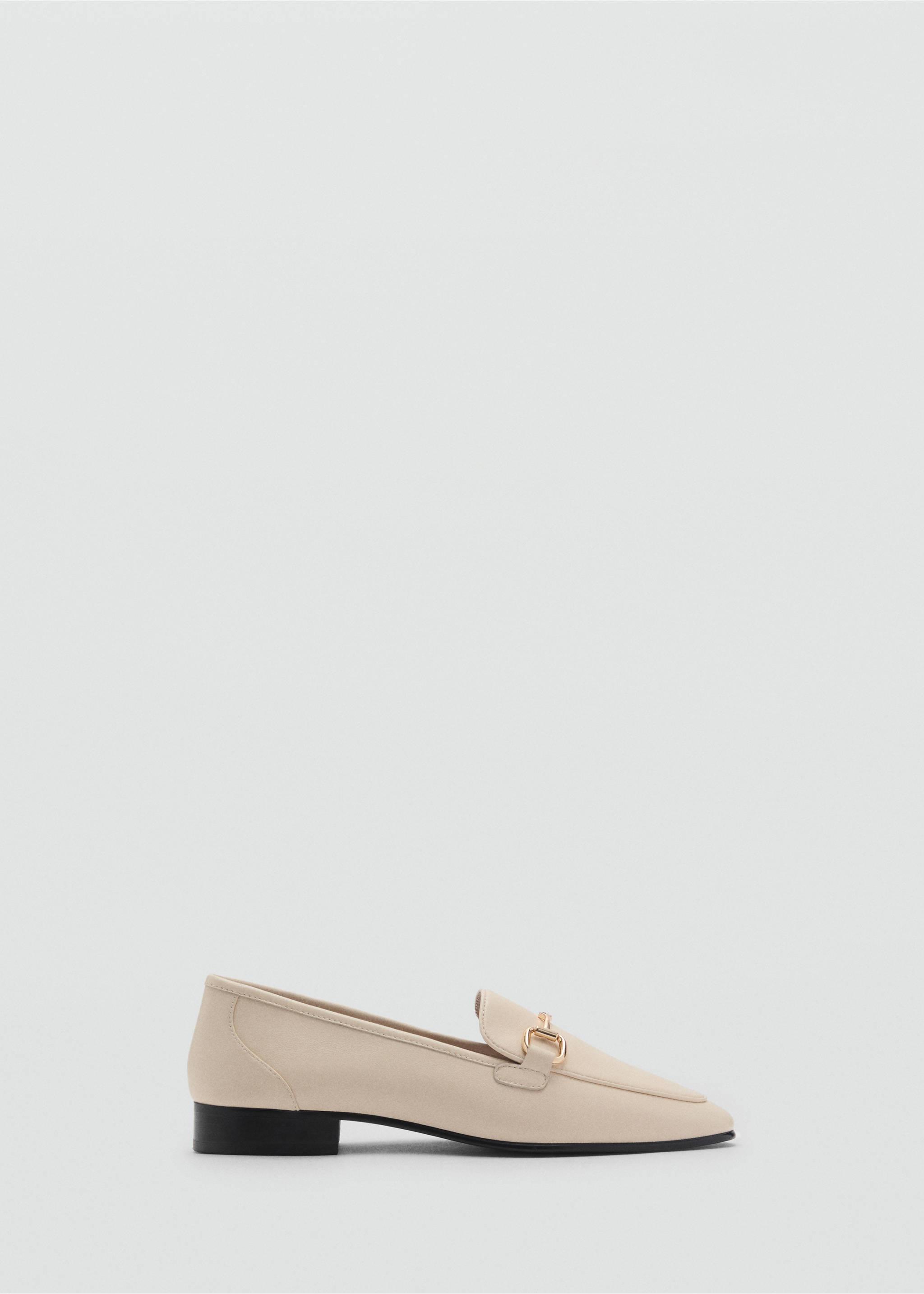 Buckle leather moccasins - Article without model, Ecru. Ref: 87035141-00.