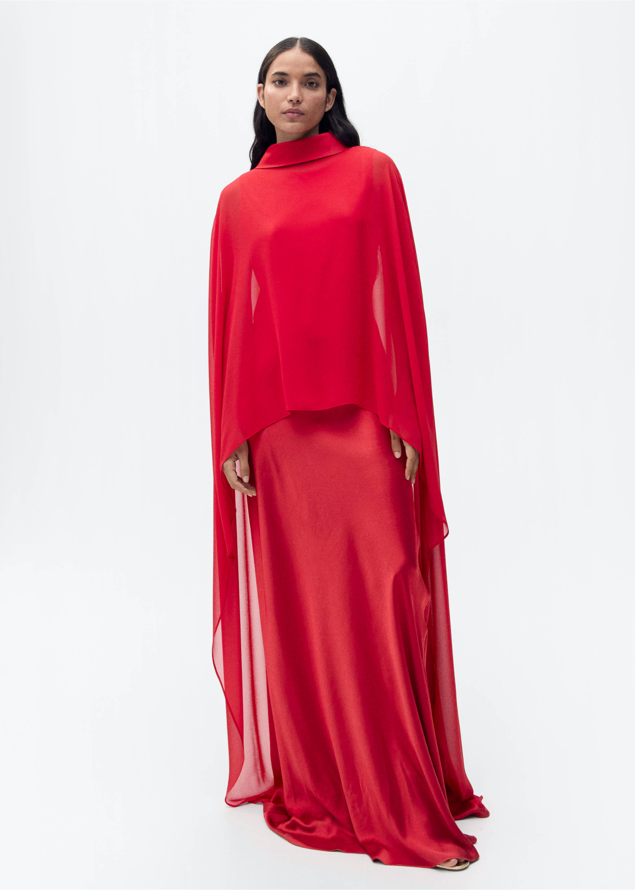 Capa larga lazada - Plano general, Rojo. Ref: 87035726-00.