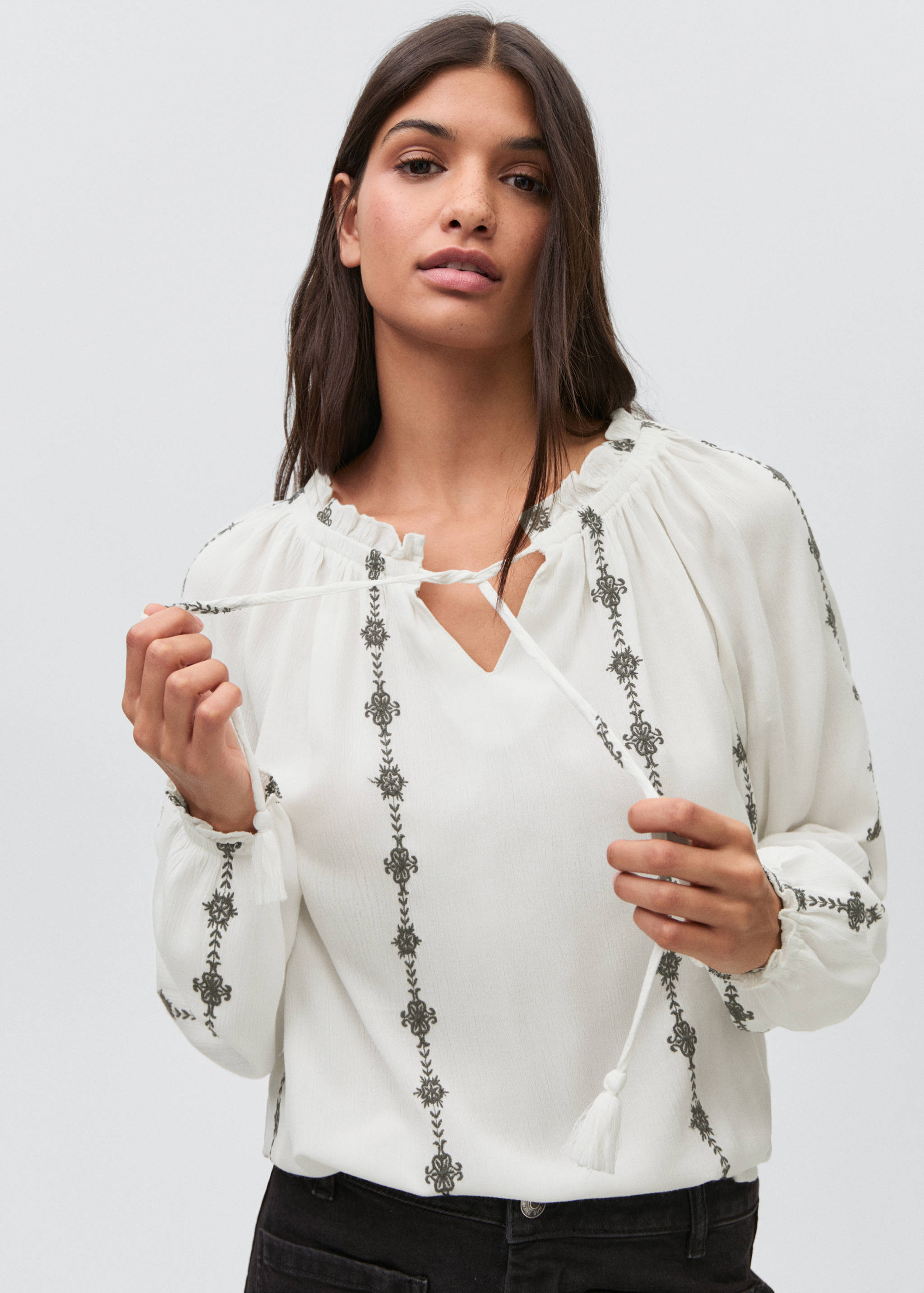 Embroidered blouse - Medium plane
