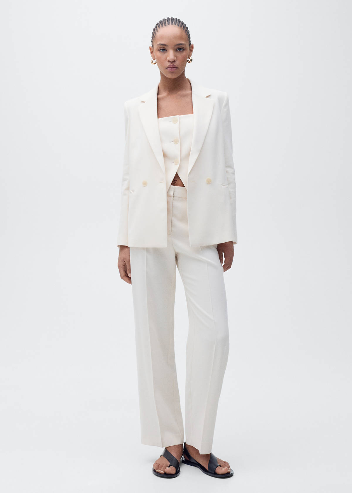 Suit waistcoat with open back