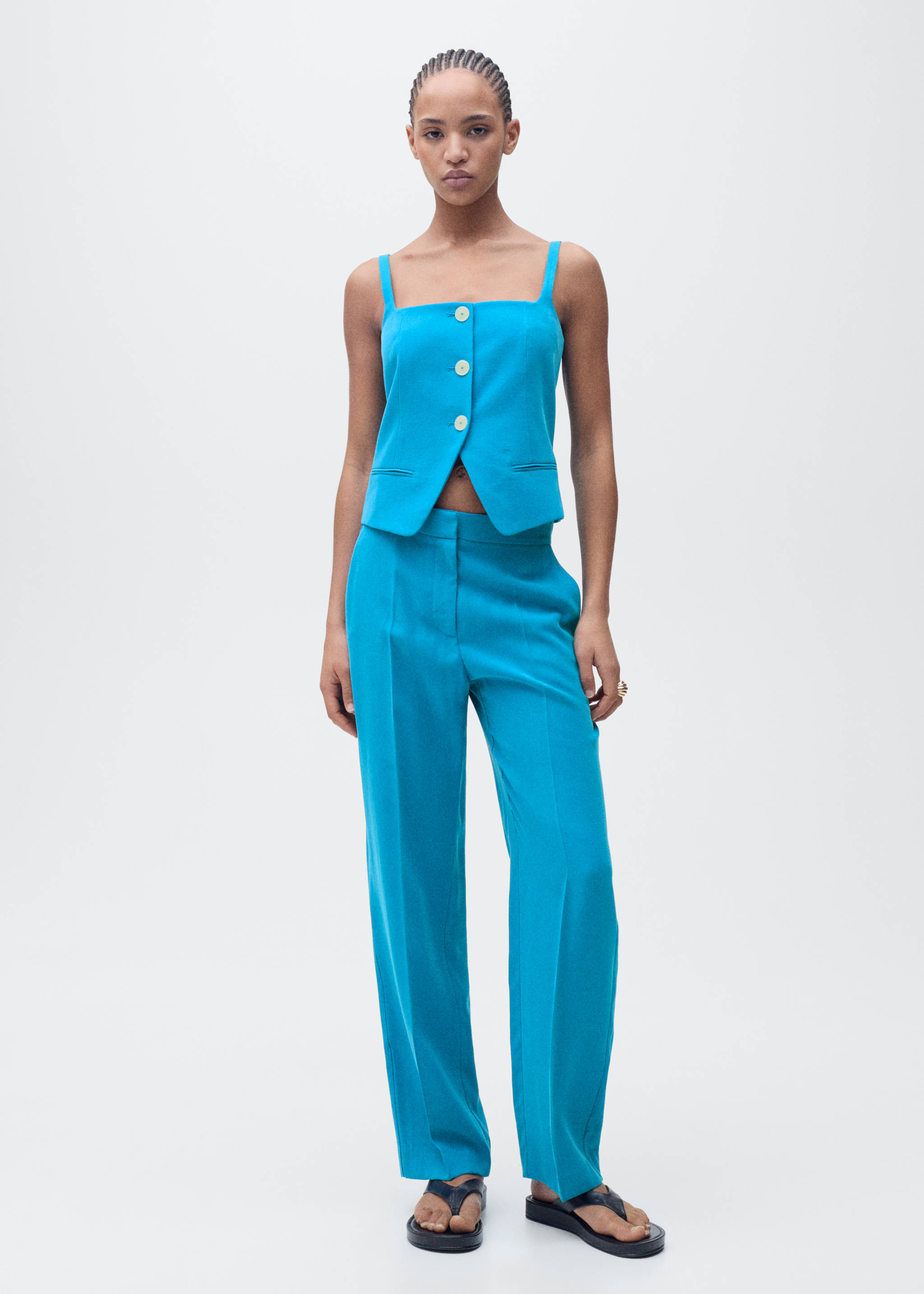 Suit waistcoat with open back - General plane